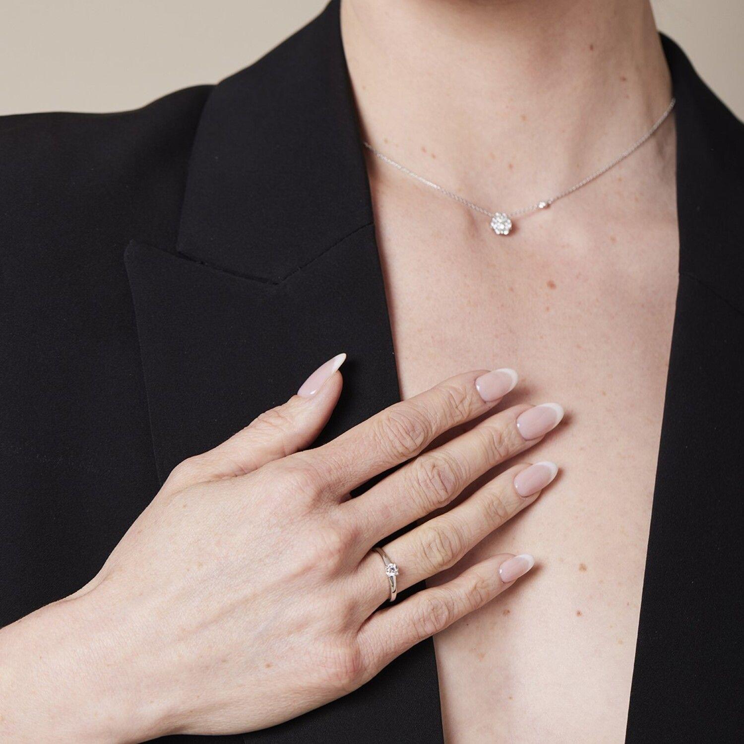 Collar Oro 18kt Diamantes 53 Pts G/SI Corte Brillante-4