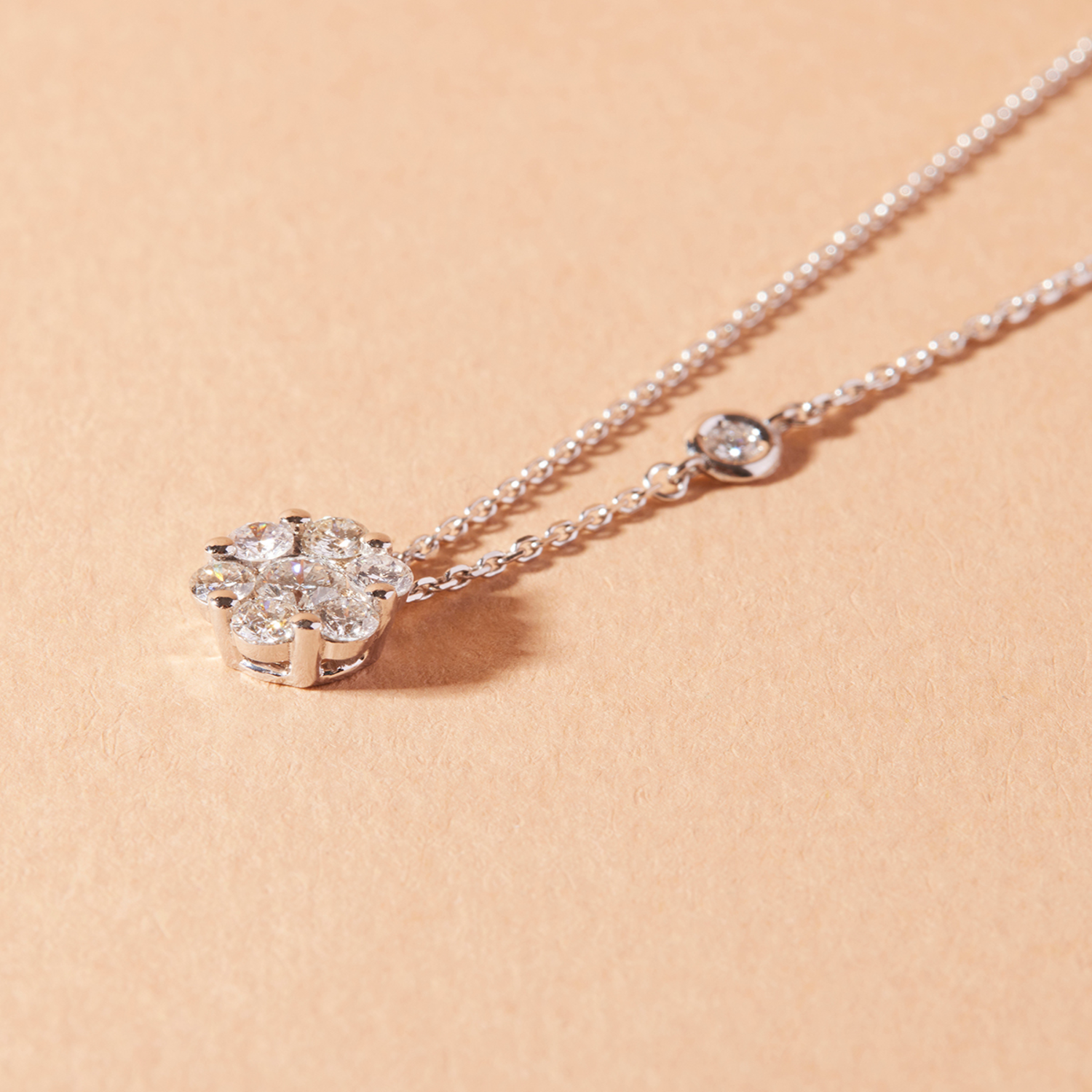 Collar Oro 18kt Diamantes 53 Pts G/SI Corte Brillante-0