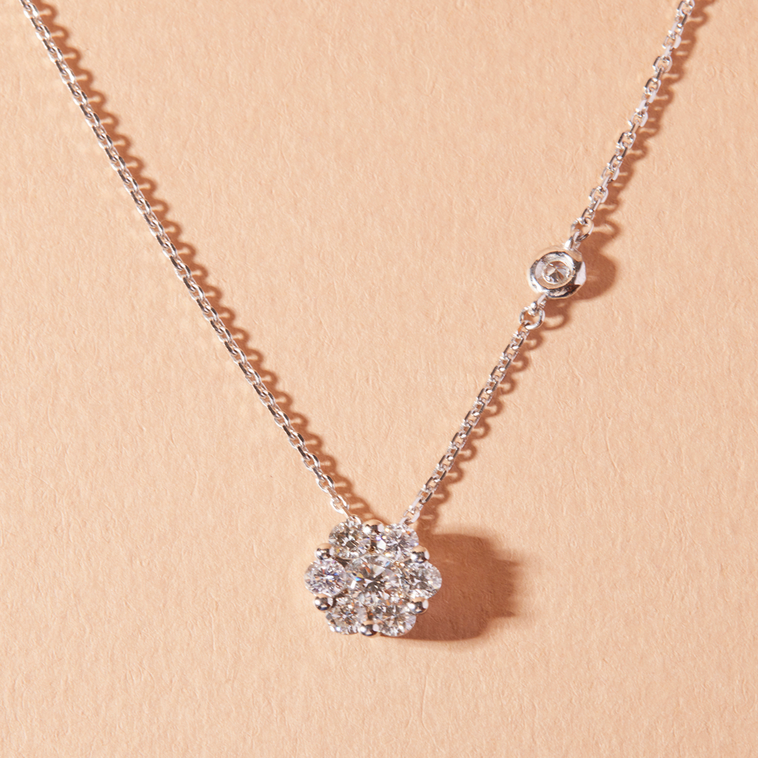 Collar Oro 18kt Diamantes 53 Pts G/SI Corte Brillante-2