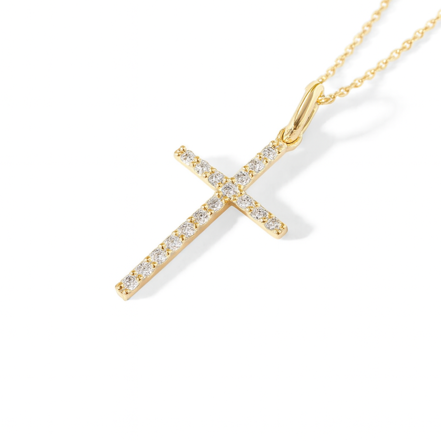 Collar de Oro Blanco 18kt Diamante 8 Pt Total - By Danielle Costantini-0
