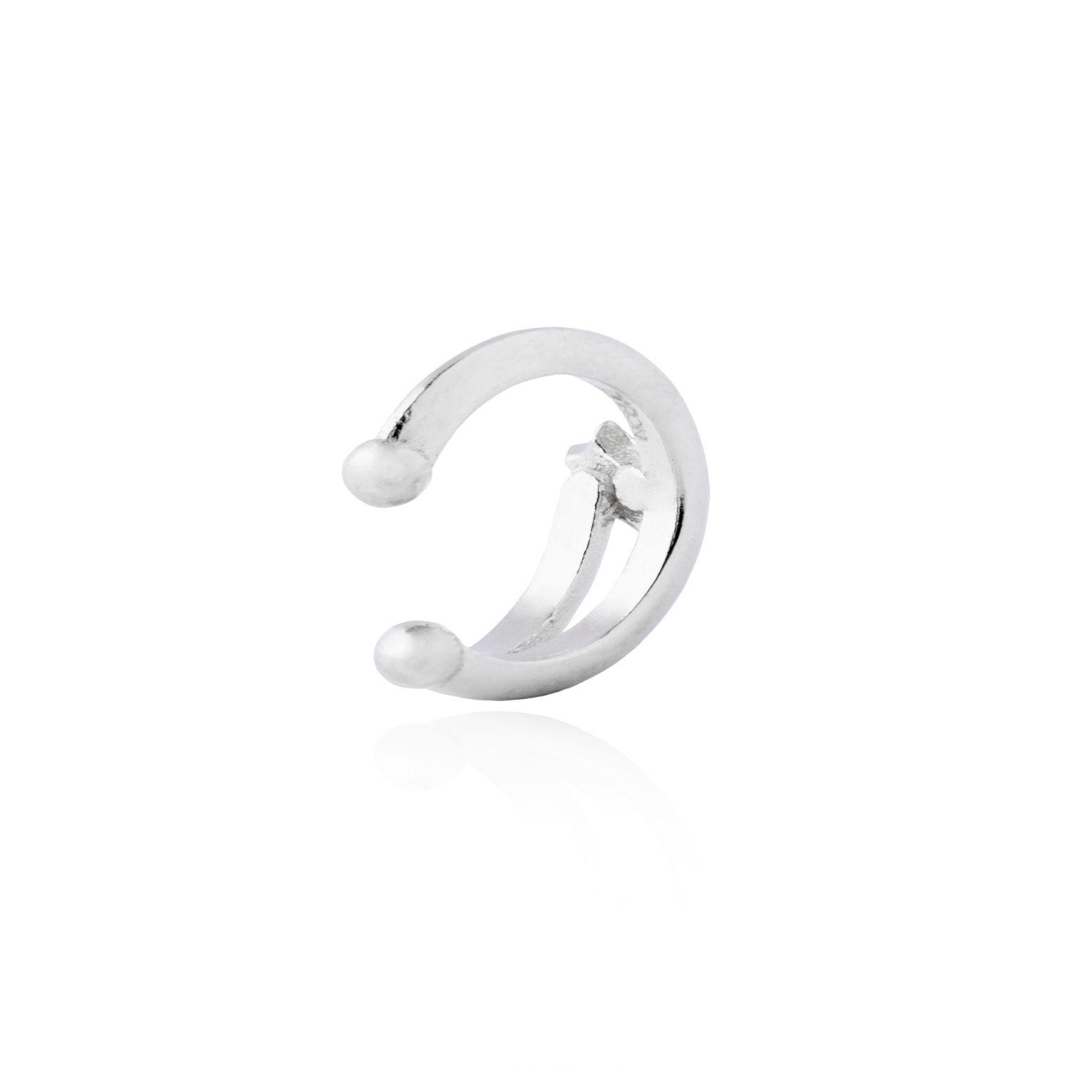 Aros de Plata Esterlina 925 Estrella Individual-1