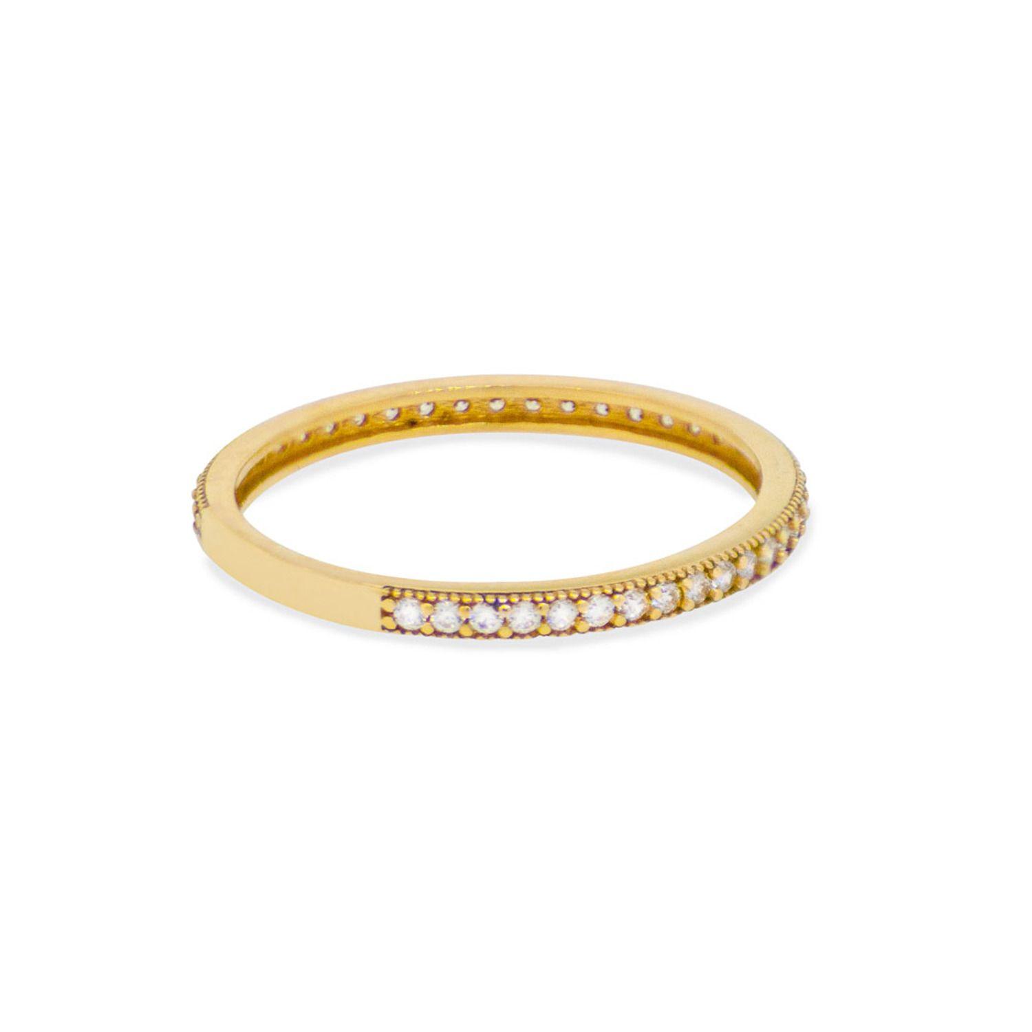 Anillo Oro Amarillo 18kt Circonita Sin Fin-2