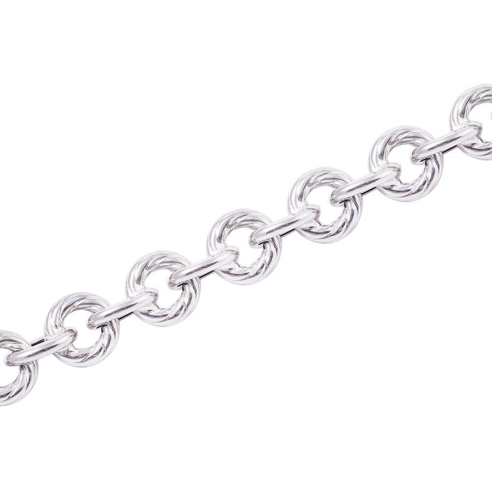 Pulsera de Plata Esterlina 925 Eslabones Facetados-2