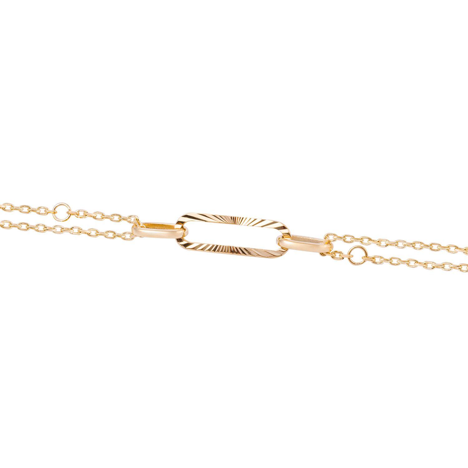 Pulsera de Oro 18kt Eslabón Satinado-2