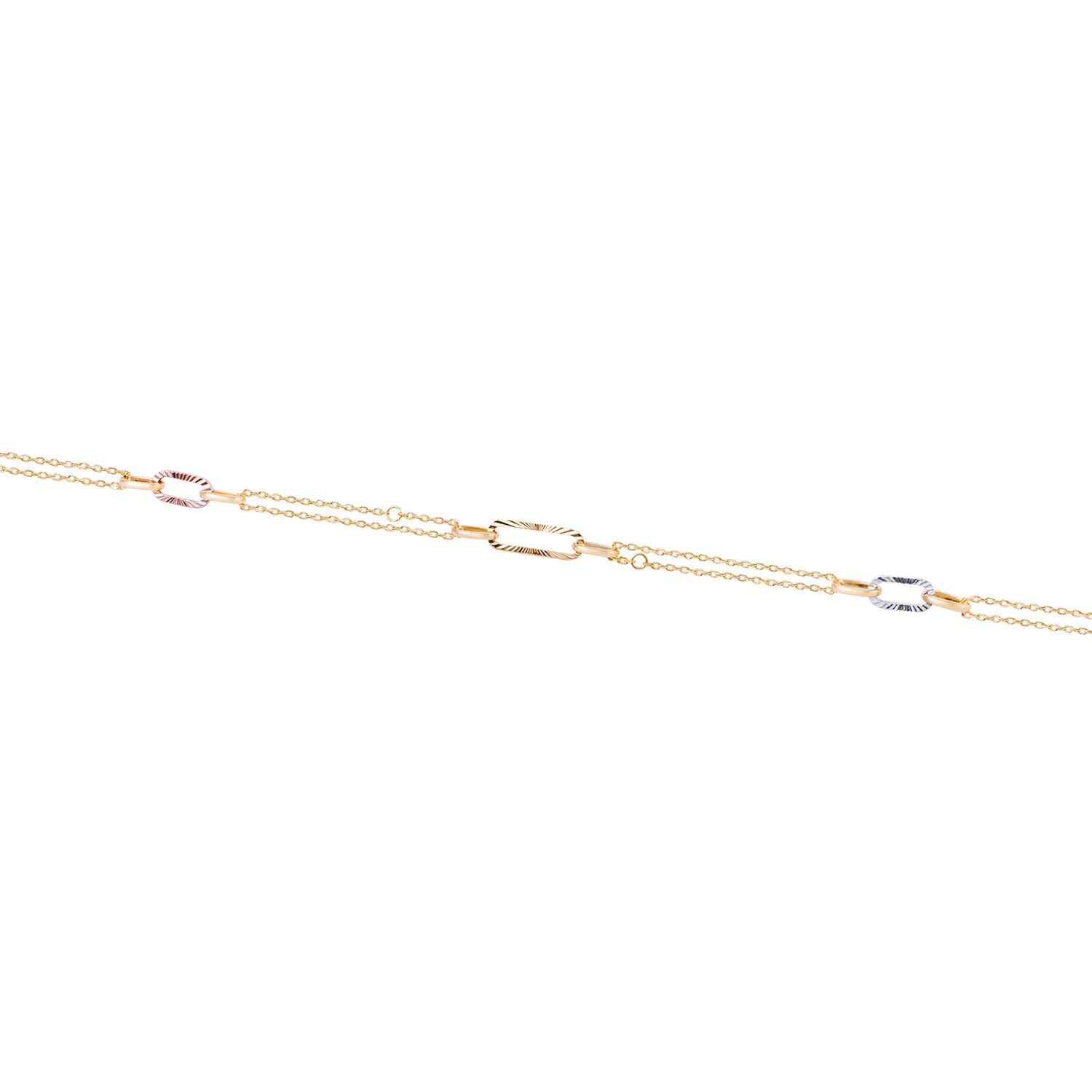 Pulsera de Oro 18kt Eslabón Satinado-2