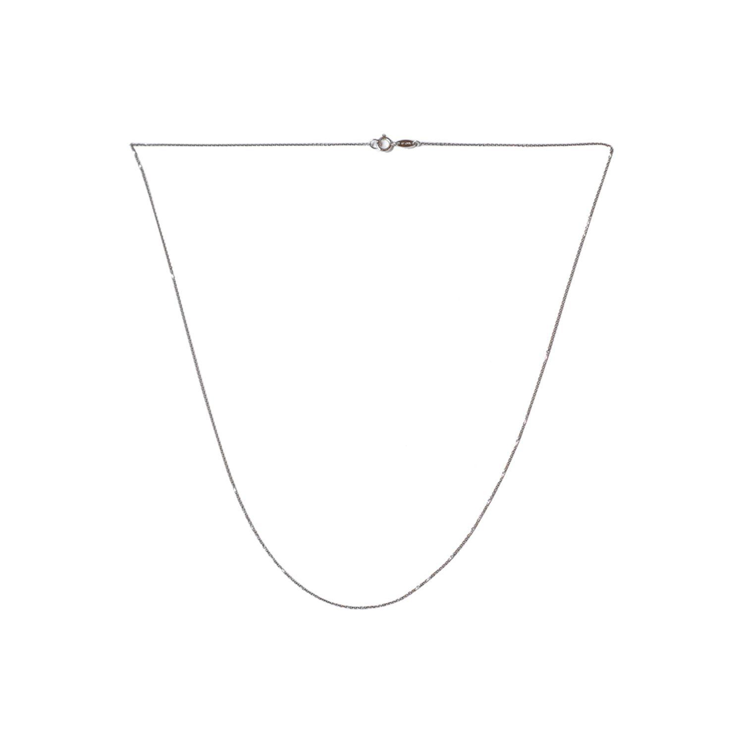 Cadena de Oro Blanco 18kt Limada9-0