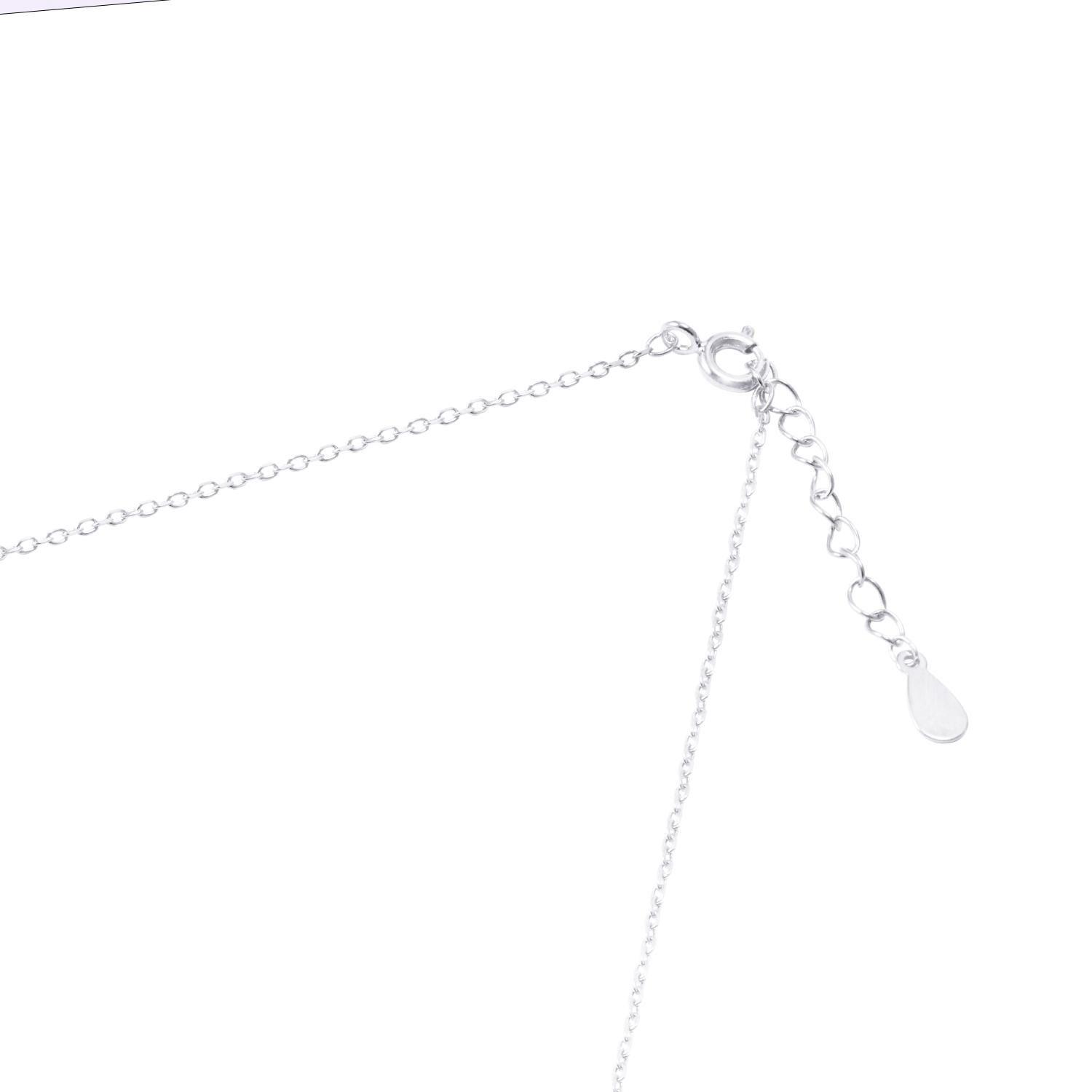 Collar de Plata Esterlina 925 Choker 9 Circones Colgantes-2