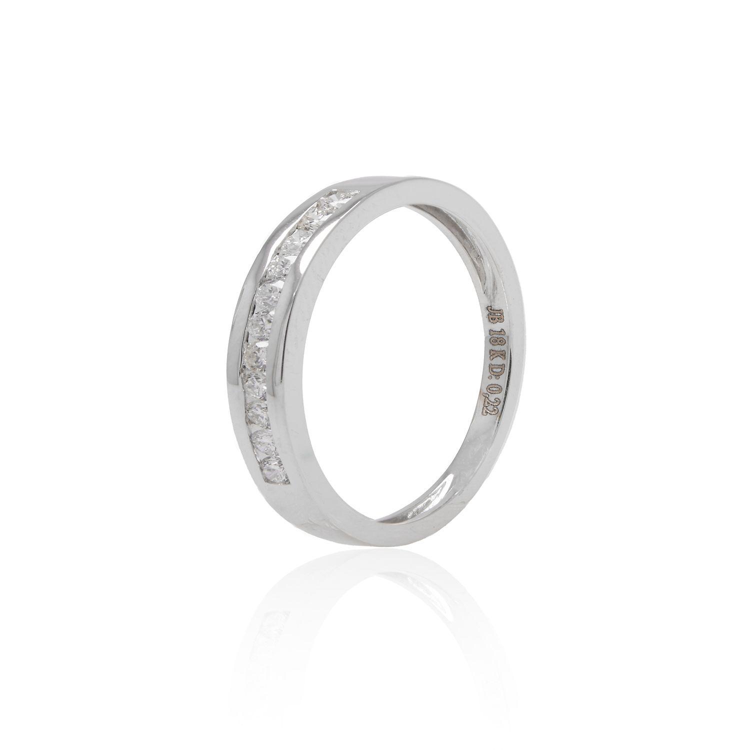 Anillo Oro Blanco 18kt Diamantes 22Pts-0