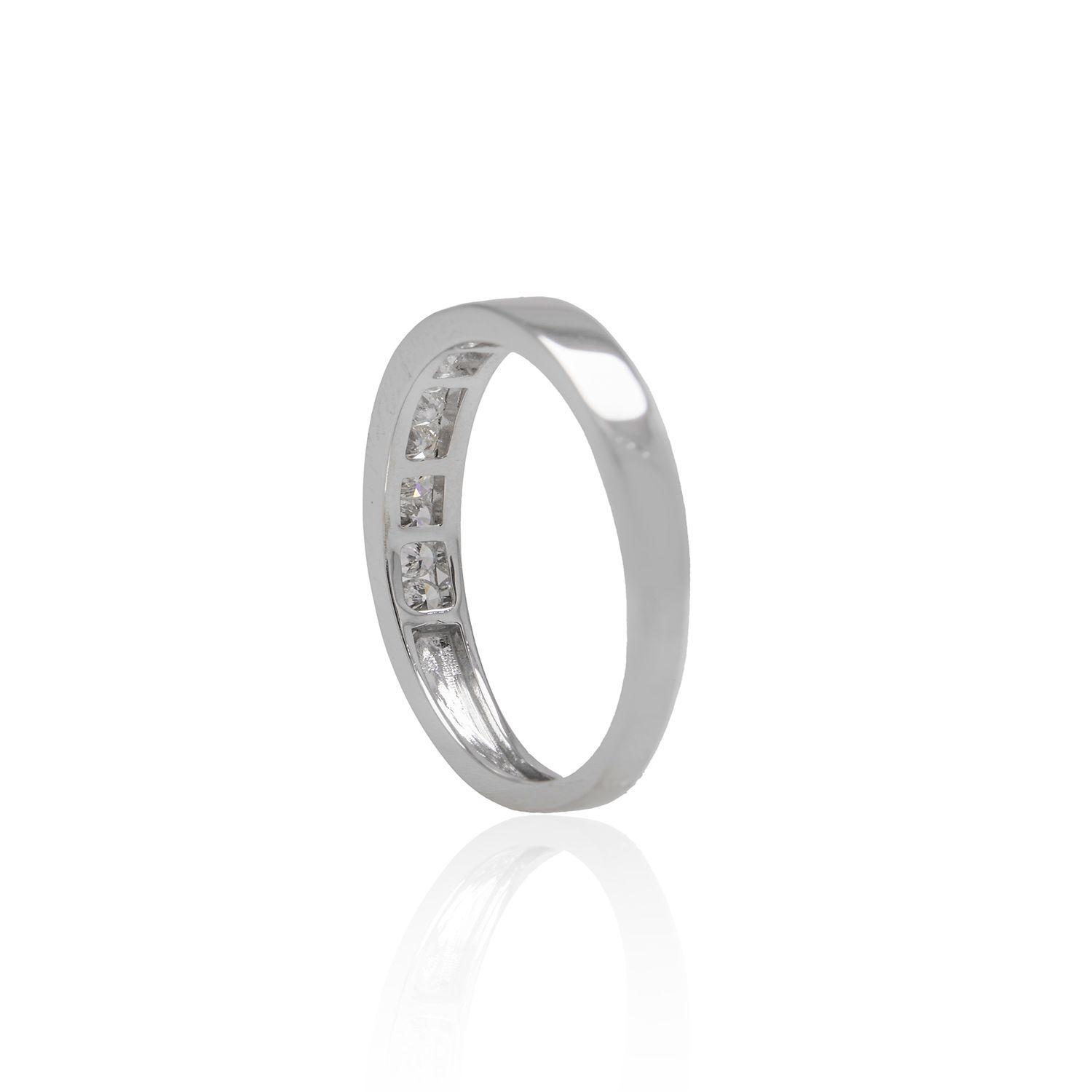 Anillo Oro Blanco 18kt Diamantes 22Pts-1