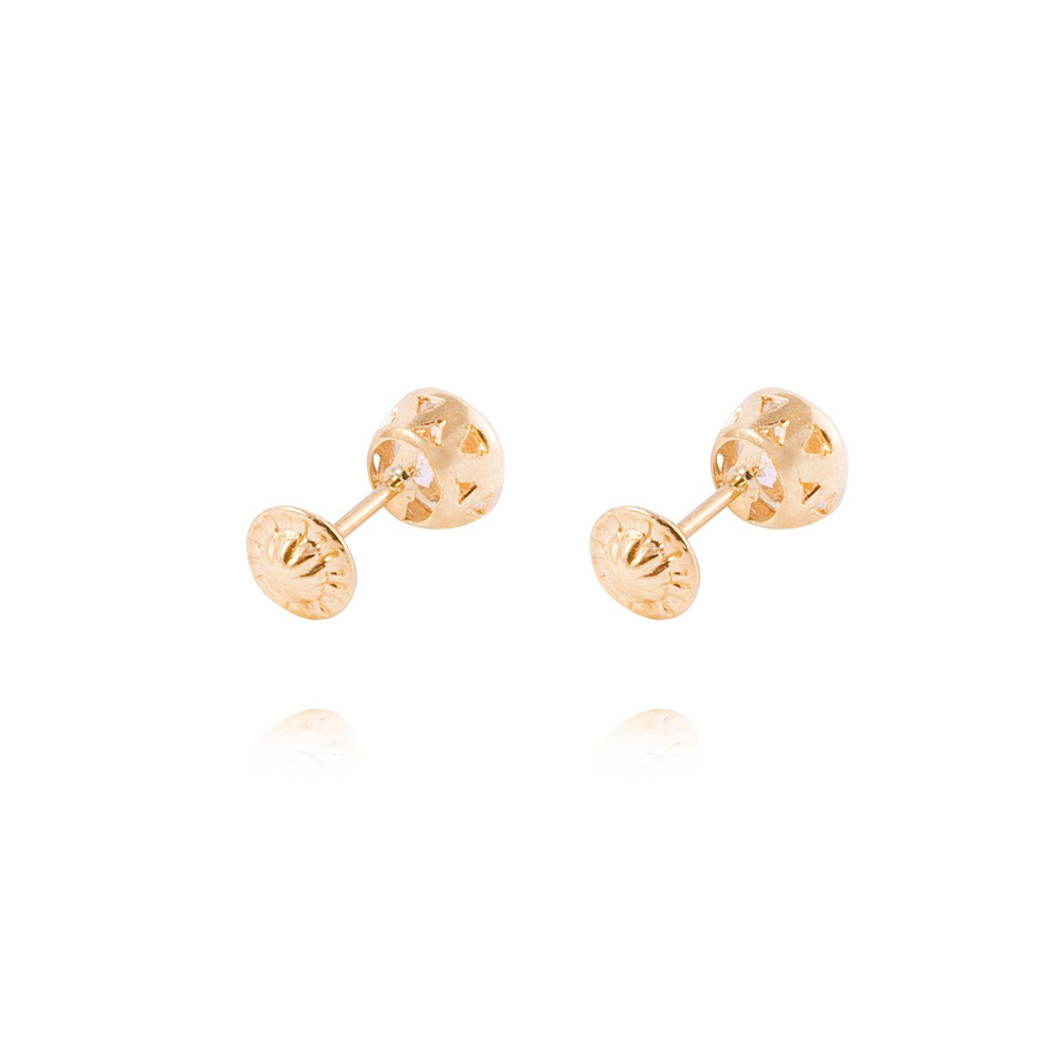 Aros de Oro 18kt Rosa de Francia bisel-2