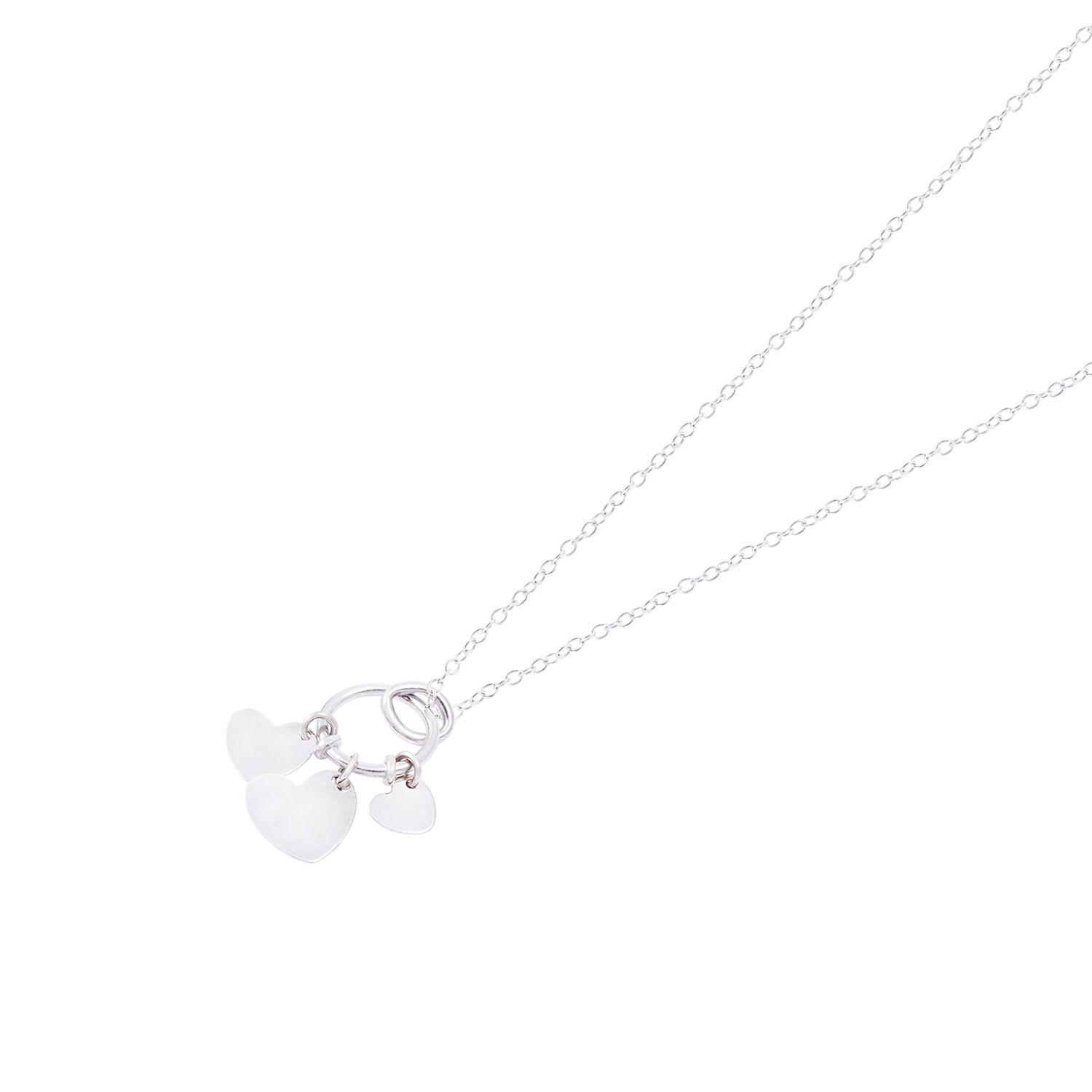 Colgante de Oro Blanco 18kt Corazones Eternos-2