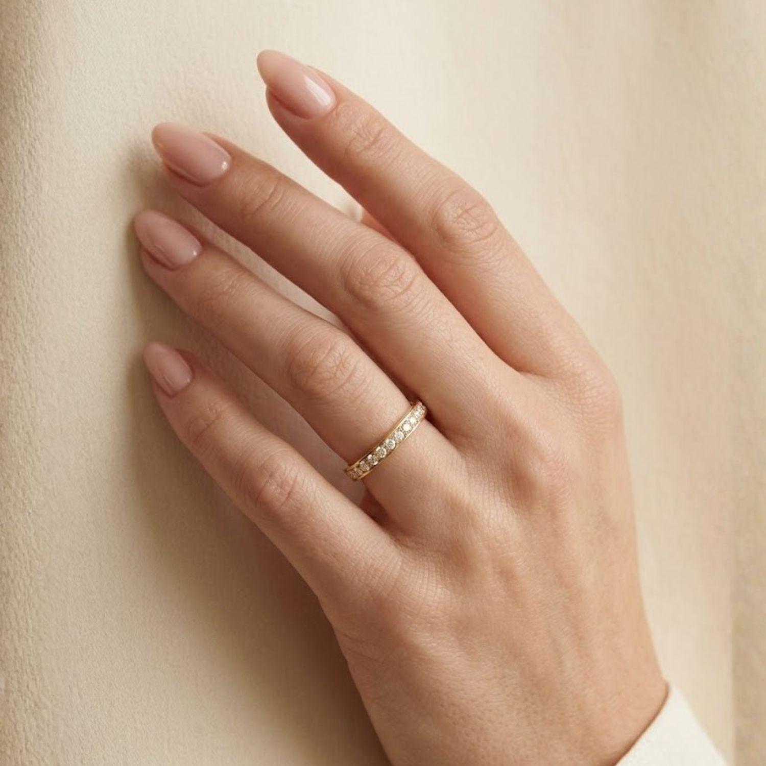 Anillo Oro Miel 18kt Sendero de Luz-3
