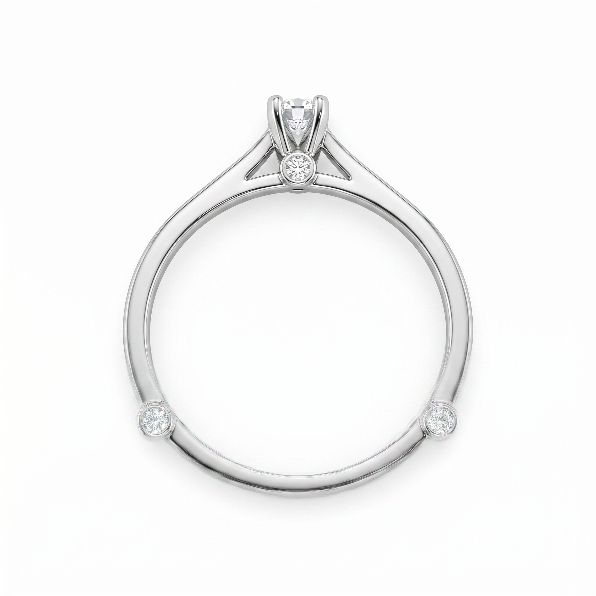 Anillo Oro Blanco 18kt Diamantes 14 Pts-2