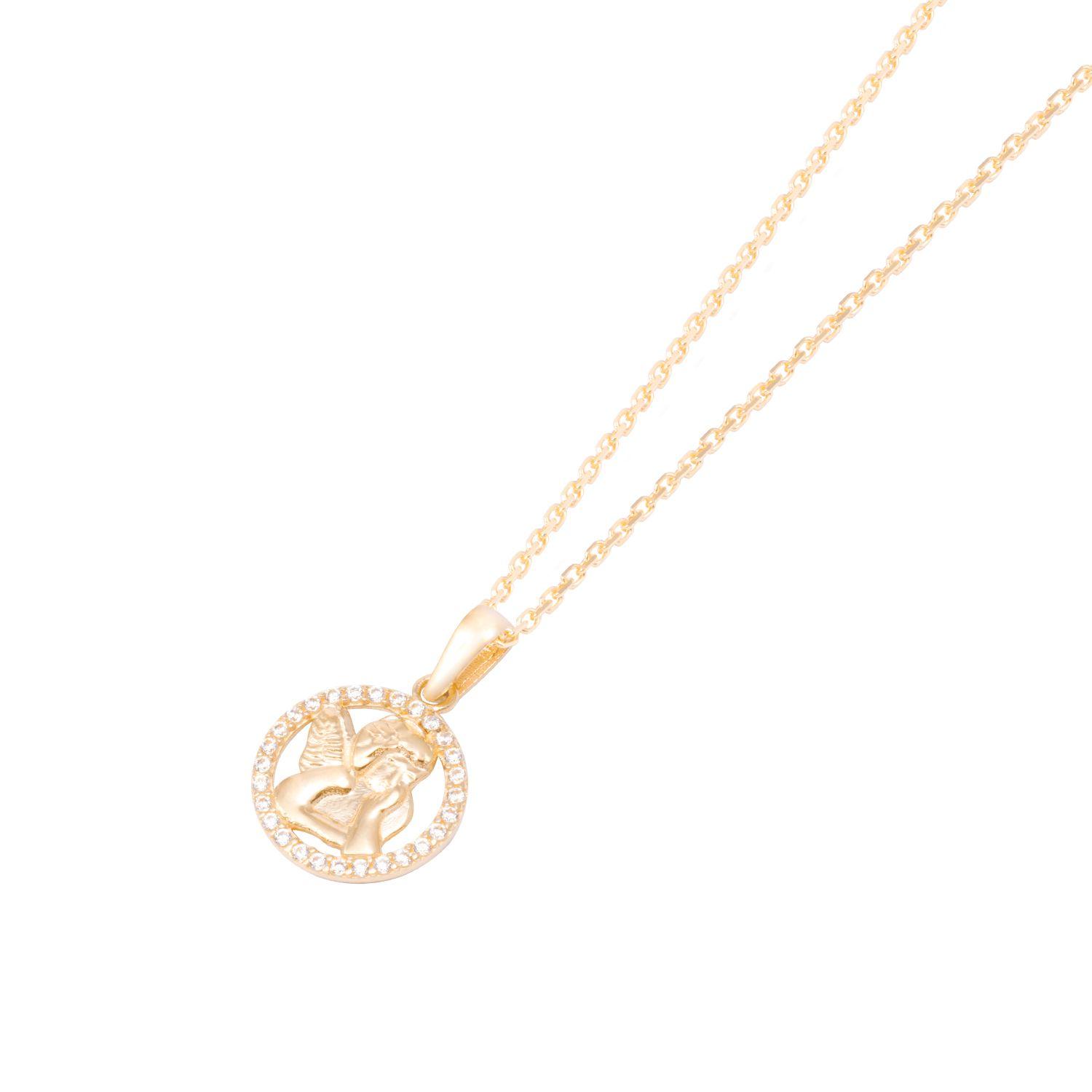 Colgante de Oro de 18kt Circonitas Angel-1