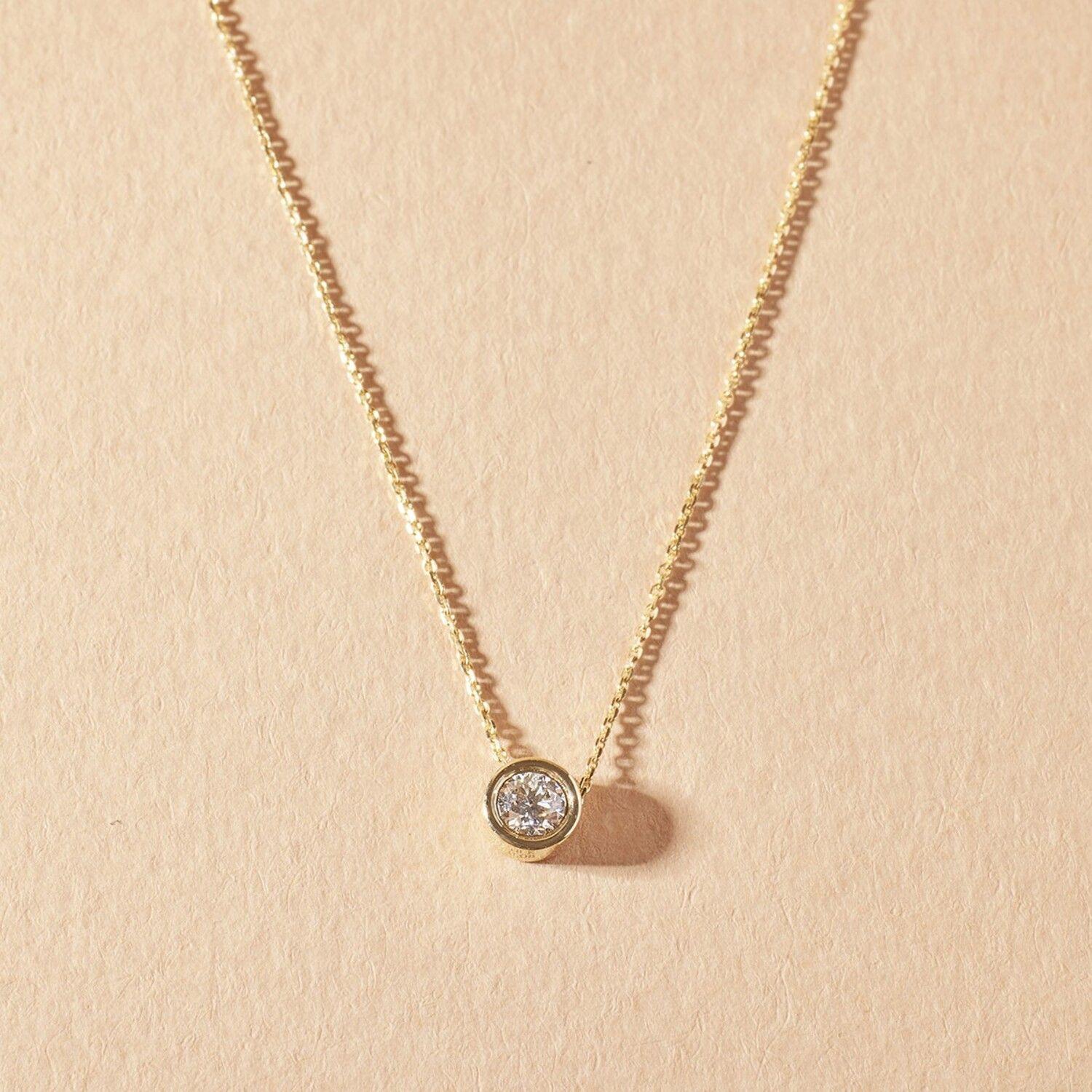 Collar de Oro 18kt con Diamantes 8 Pts Total - By Danielle Costantini-0