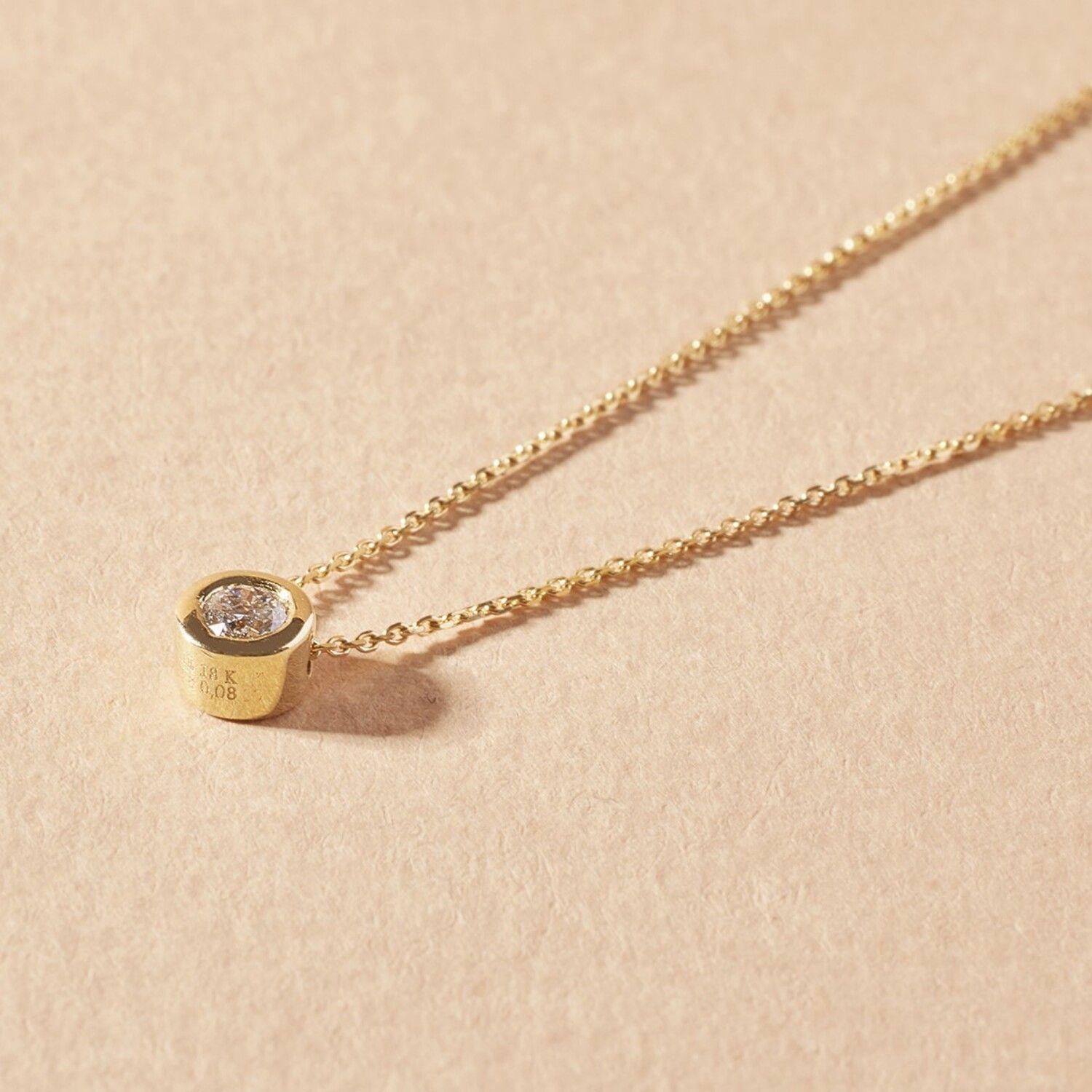 Collar de Oro 18kt con Diamantes 8 Pts Total - By Danielle Costantini-1