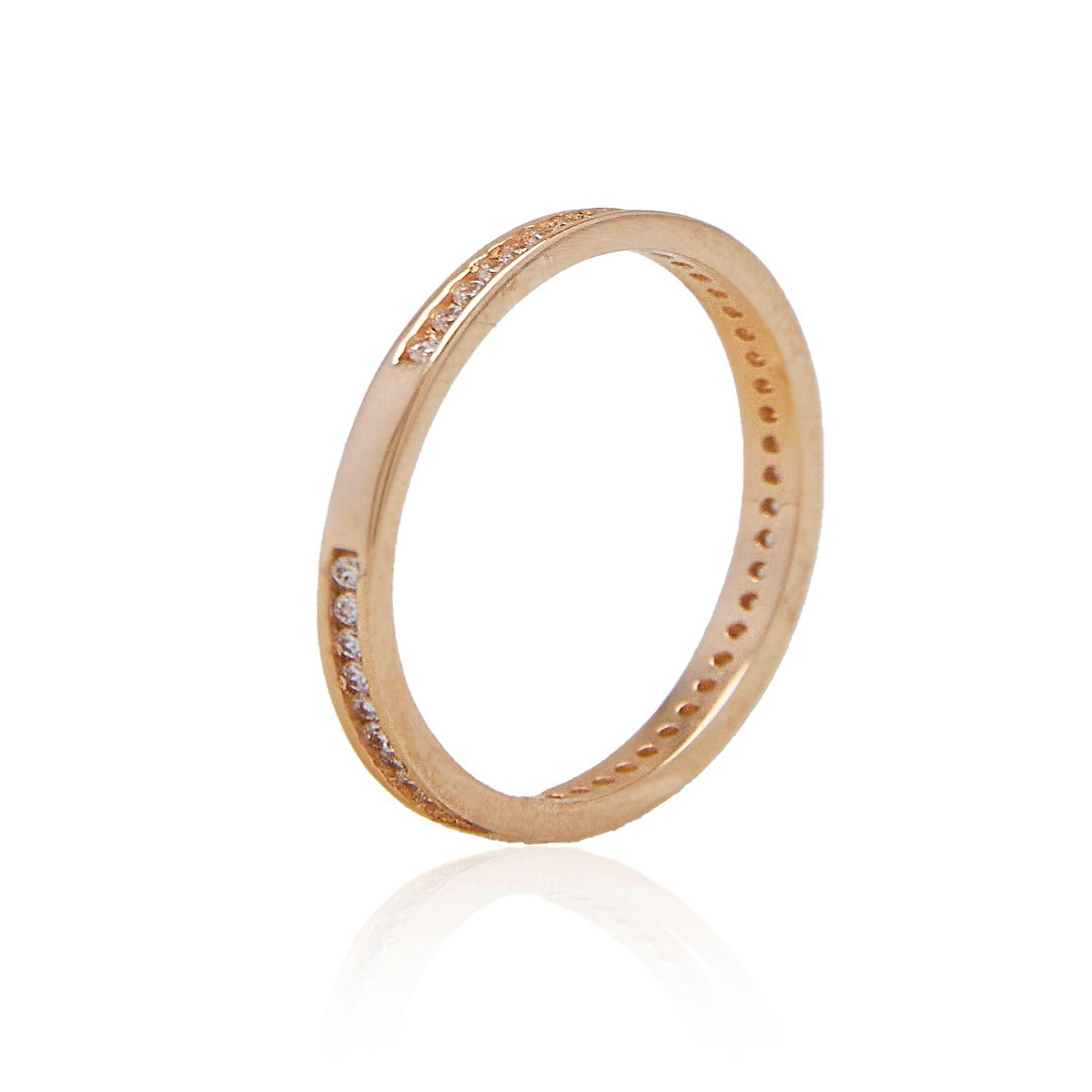 Anillo Compromiso de Oro 18Kt Cintillo Sin Fin-2