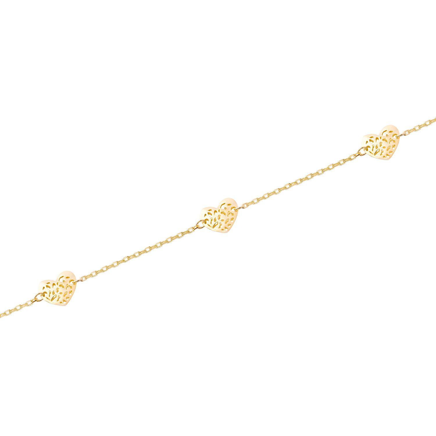 Pulseras de Oro 18kt Modelo Corazón Inflado de Maya-2