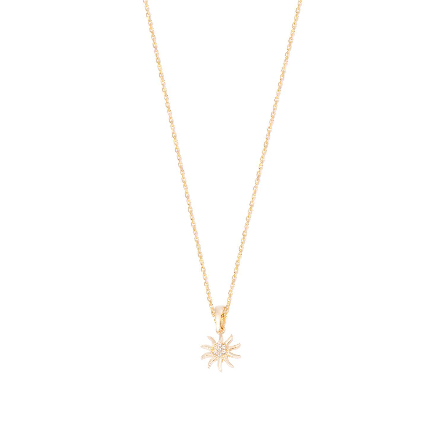 Colgante de Oro de 18kt Circonitas Sol-2