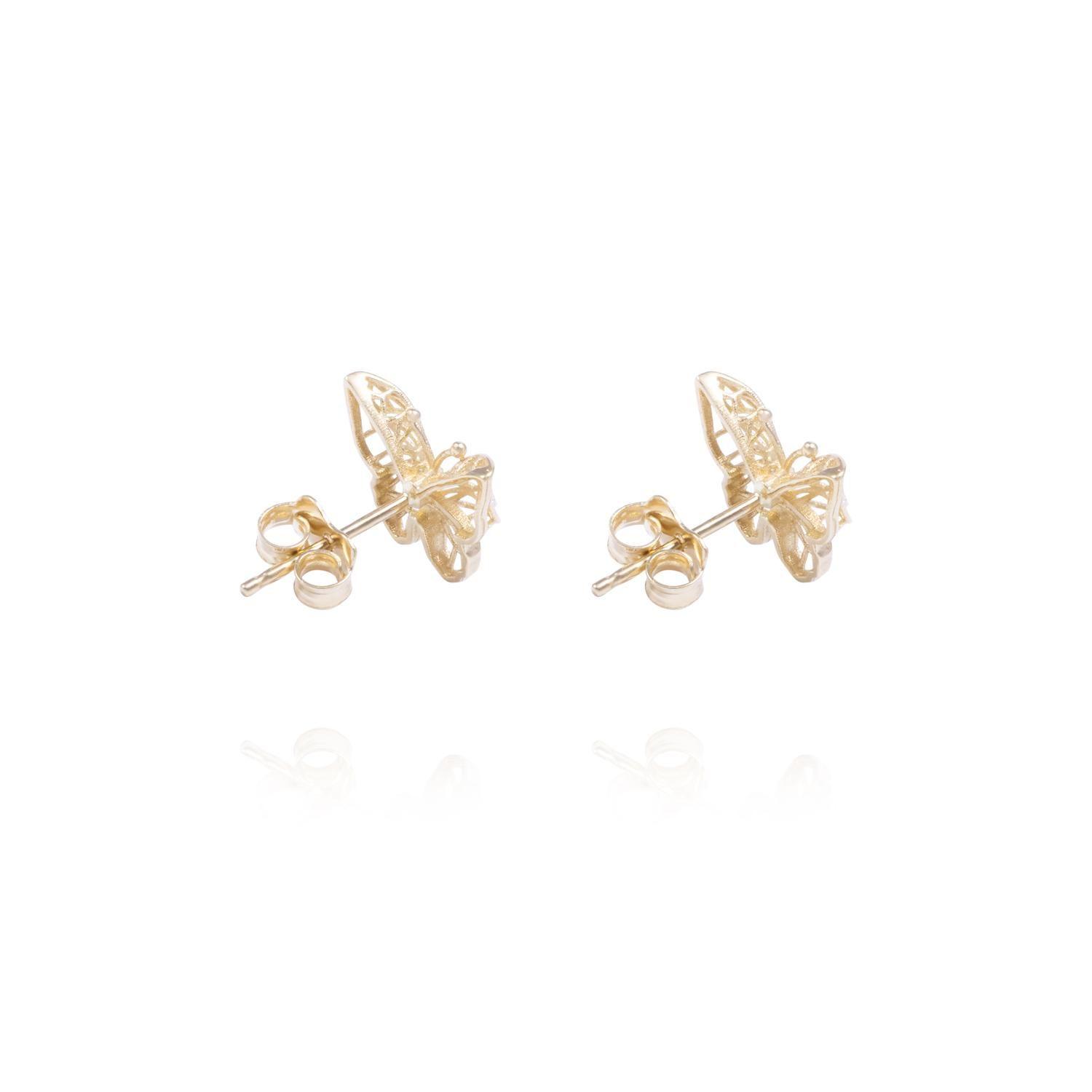 Aros de Oro 18Kt Mariposa-2