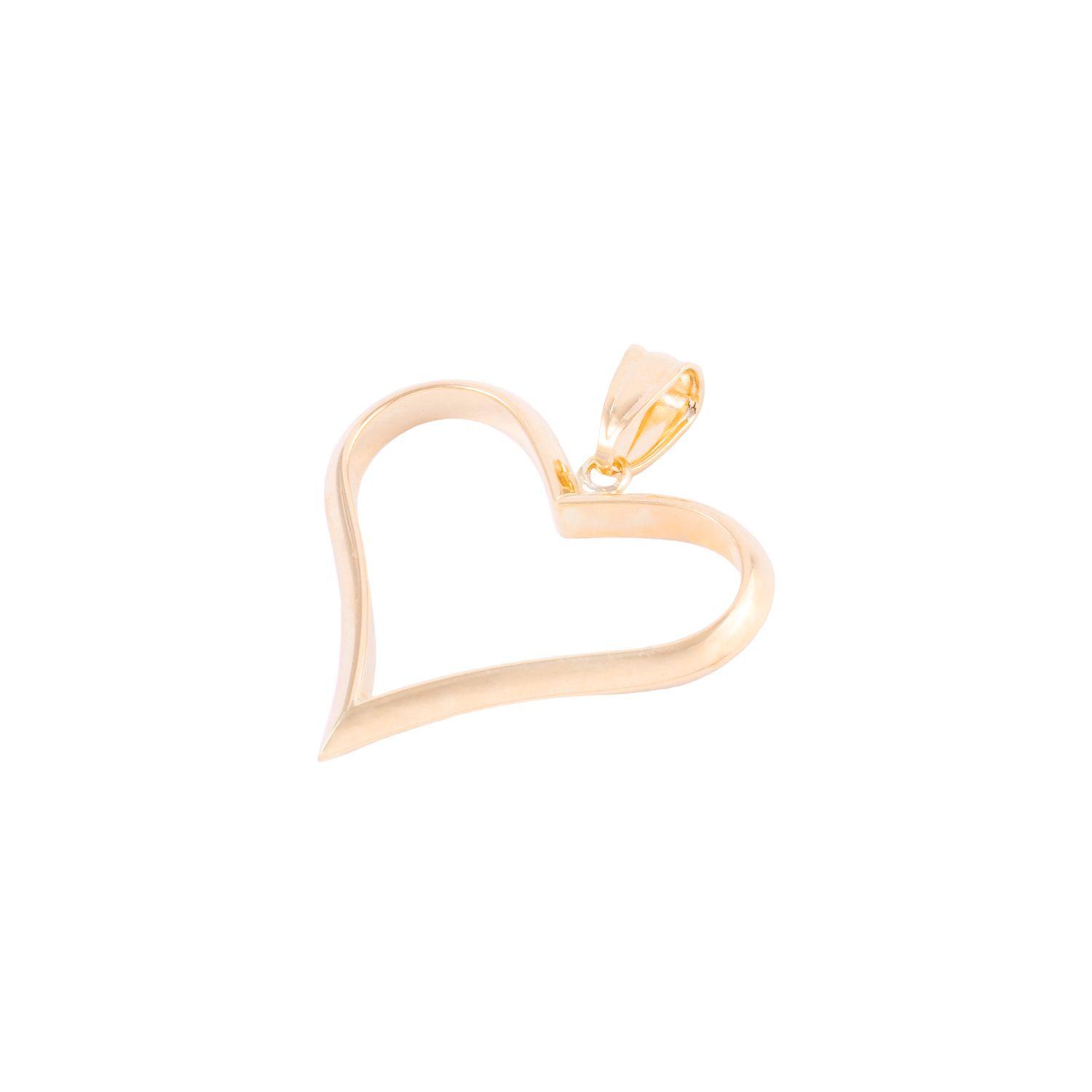 Colgante de oro 18kt Corazón Calado-0