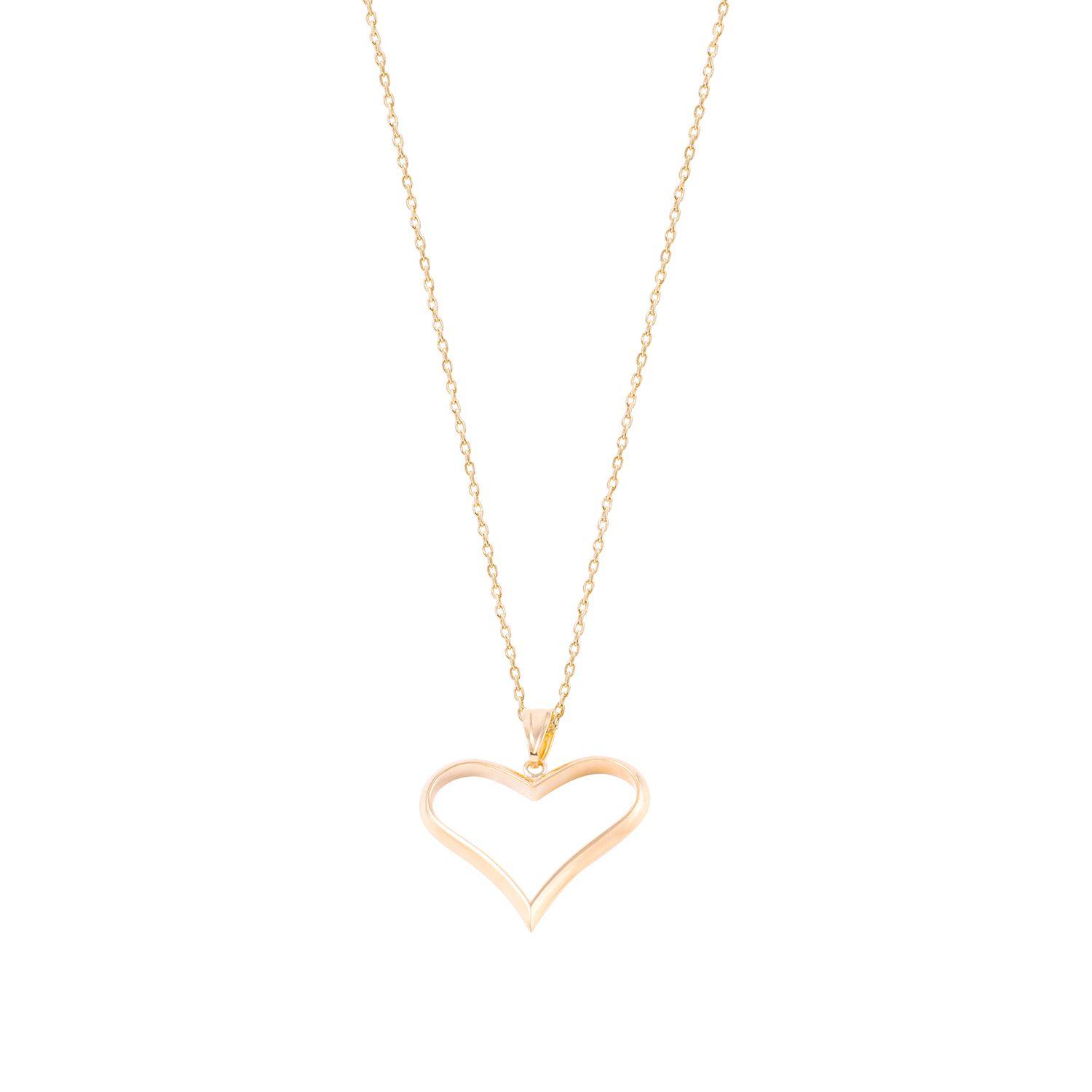 Colgante de oro 18kt Corazón Calado-2