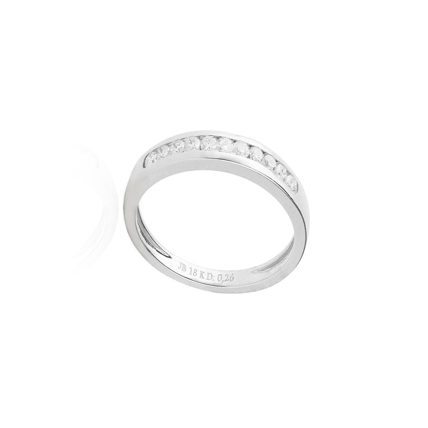 Anillo Oro Blanco 18kt Diamantes 26 Pts-2