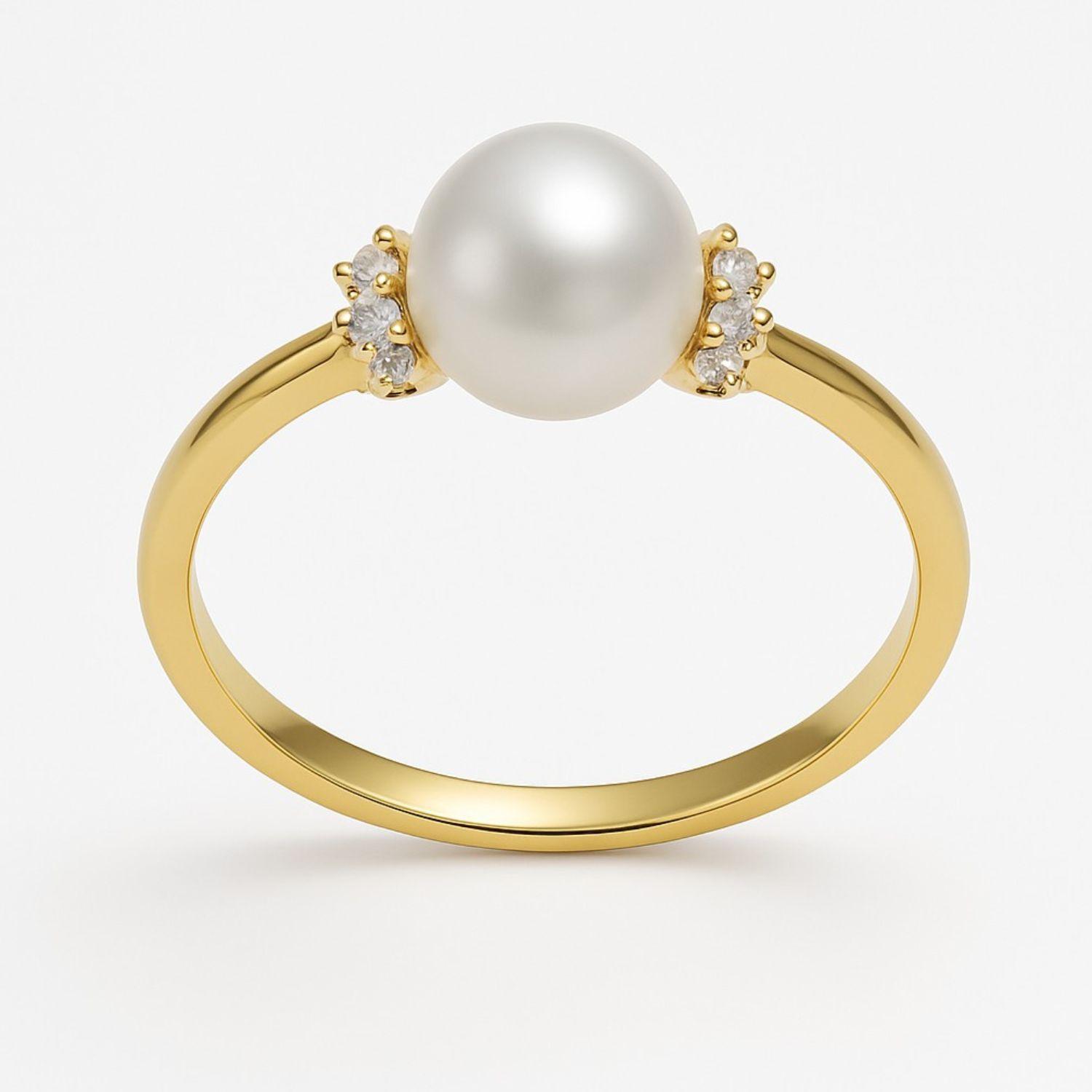 Anillo Oro Amarillo 18kt Diamantes 3Pts Per Cultivada 7MM-2