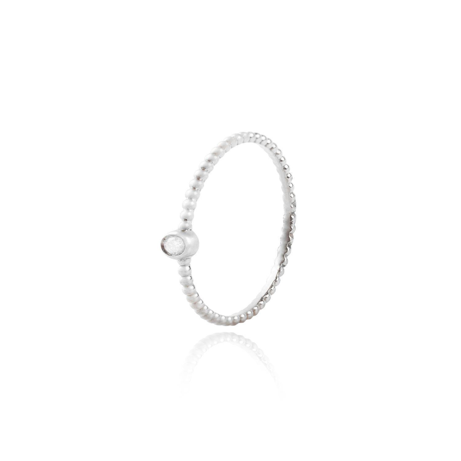Anillo Oro Blanco 18kt Diamantes 3 Pts-0