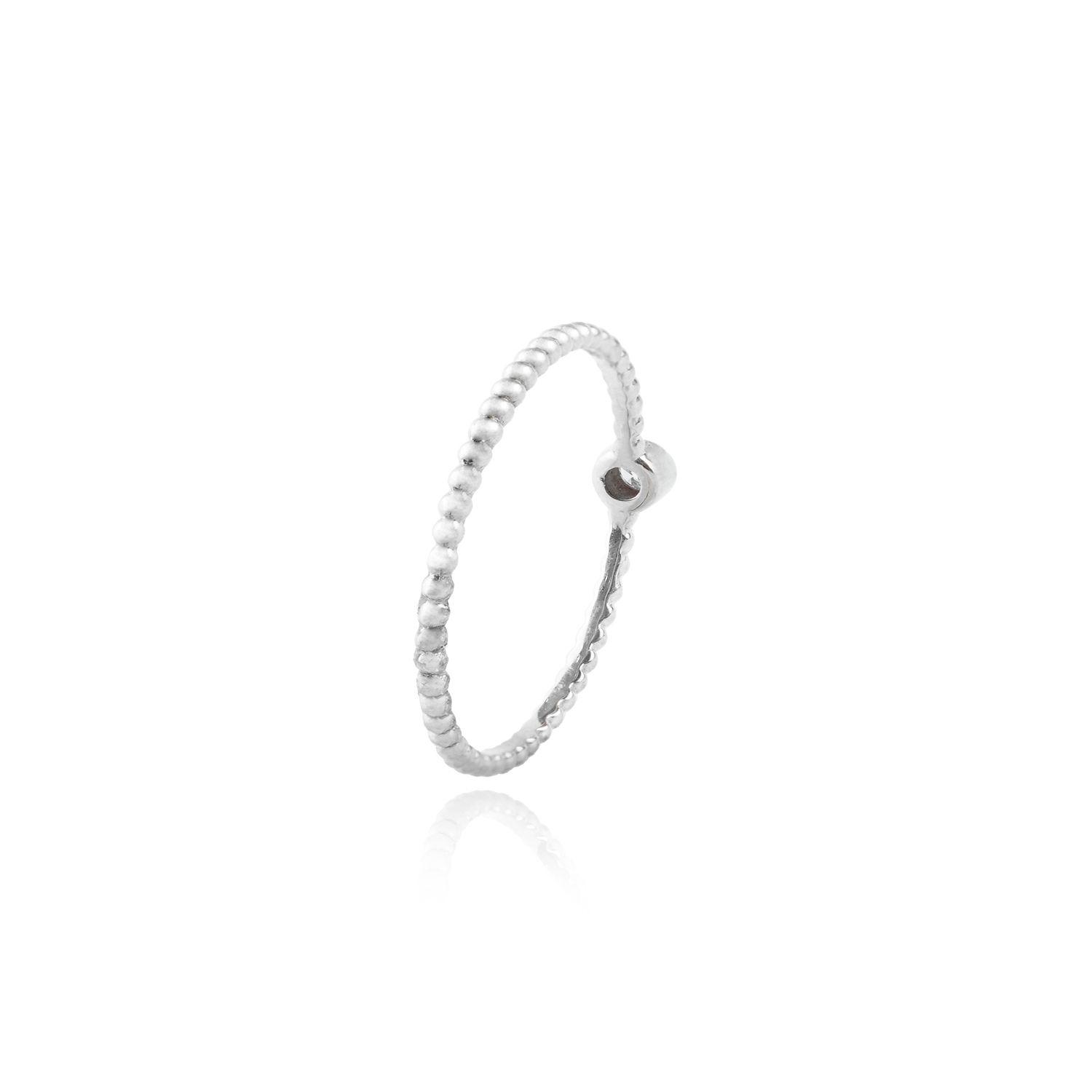 Anillo Oro Blanco 18kt Diamantes 3 Pts-1