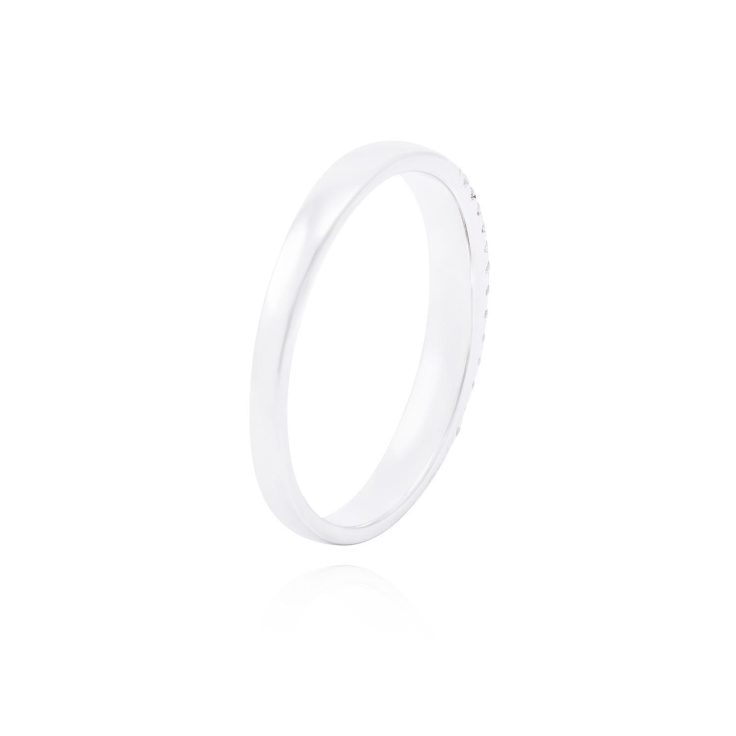 Anillo de Plata Esterlina Medio Cintillo doble con Circonita-2