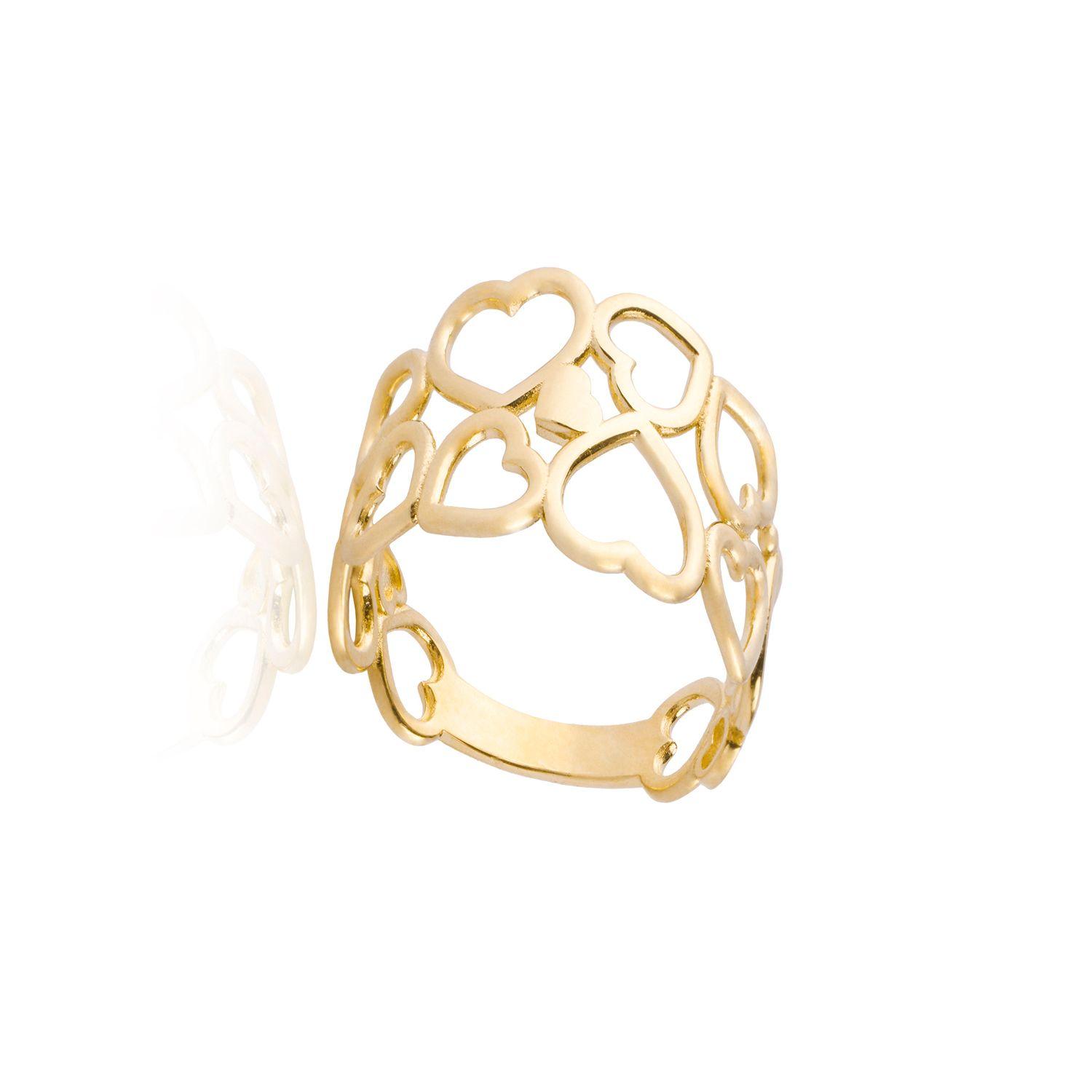 Anillo de Oro 18kt Red de Corazones-2
