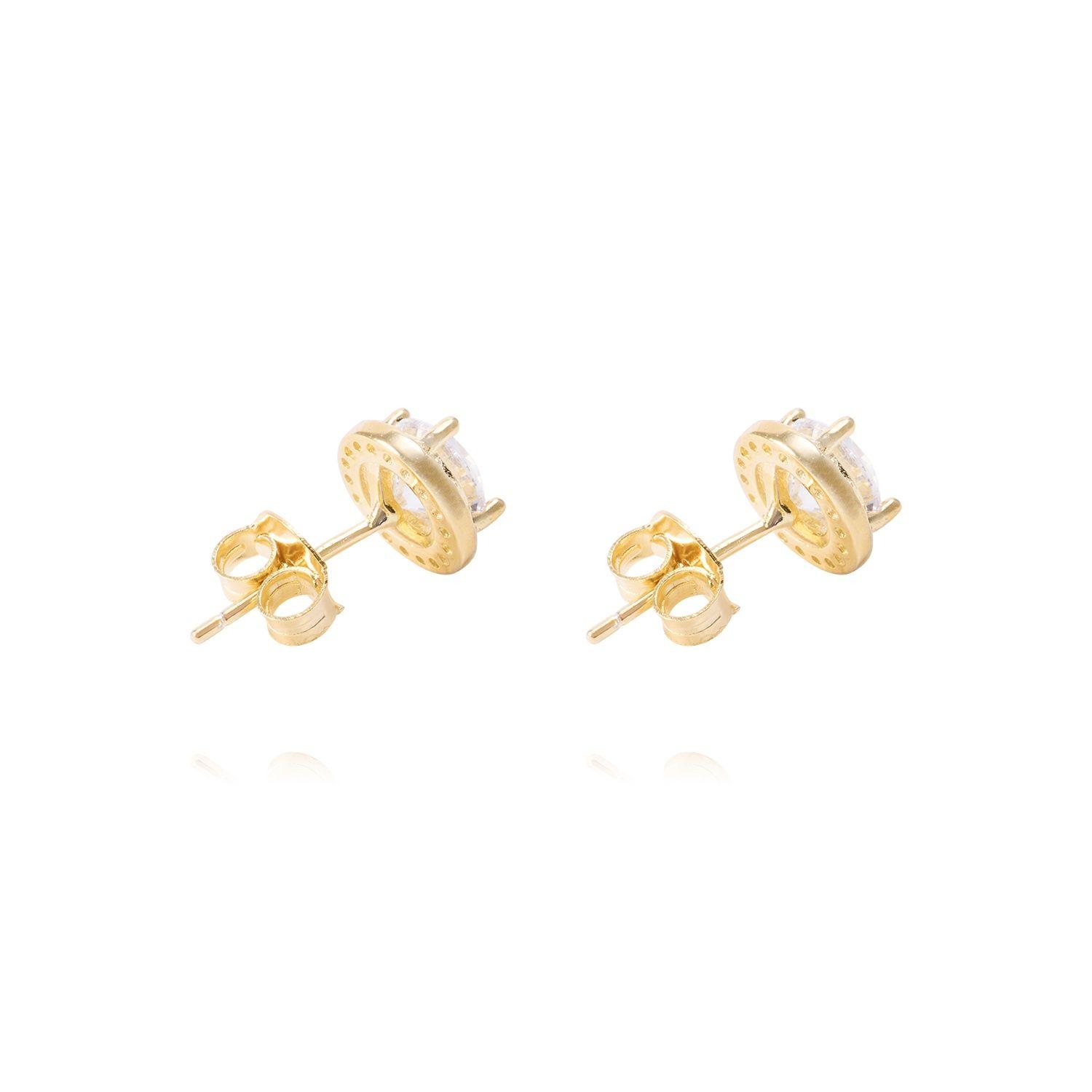 Aros Revestidos en Oro 18kt Circonita Rodeado de Circonitas-2