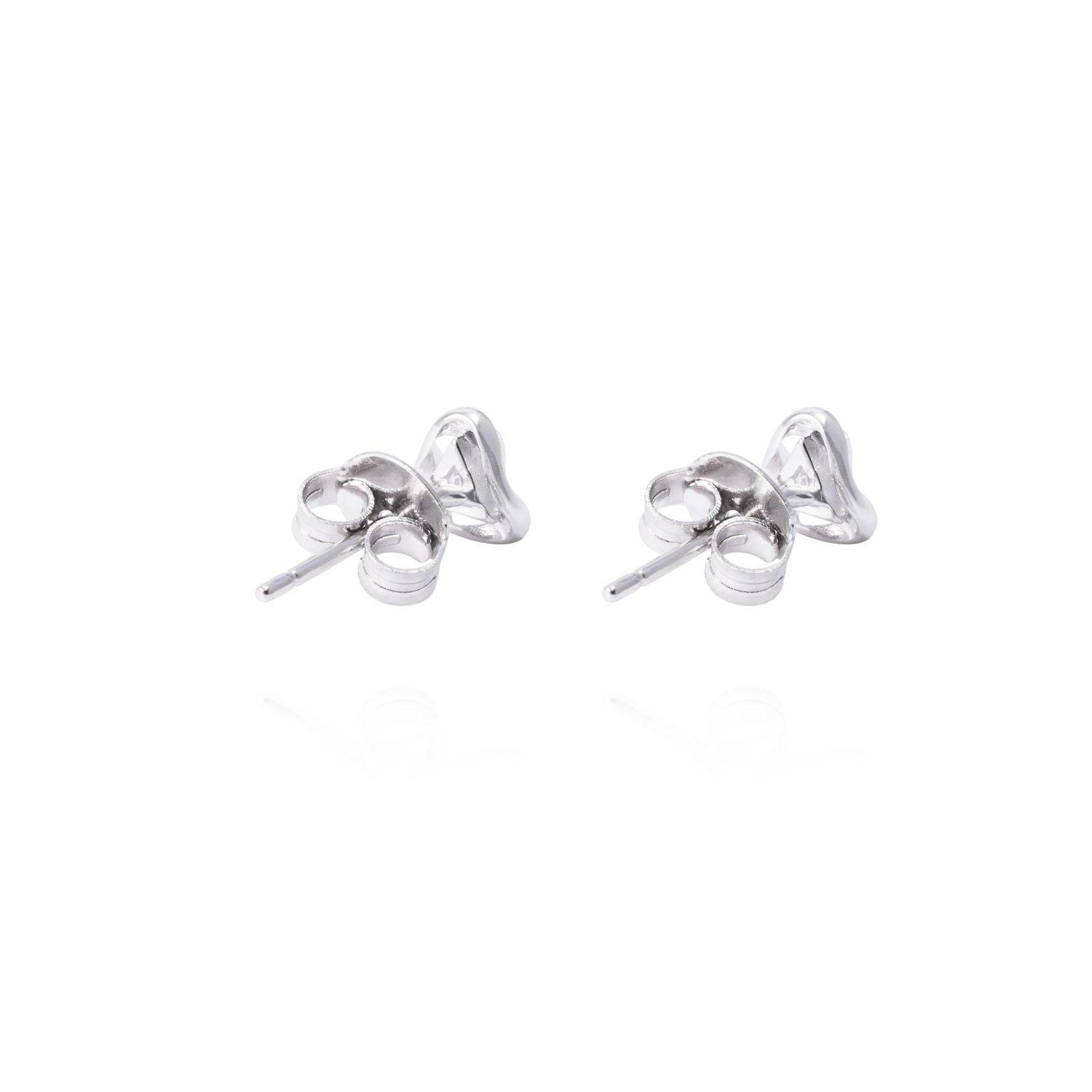 Aros de Plata Esterlina Triangulo con Circonita-2