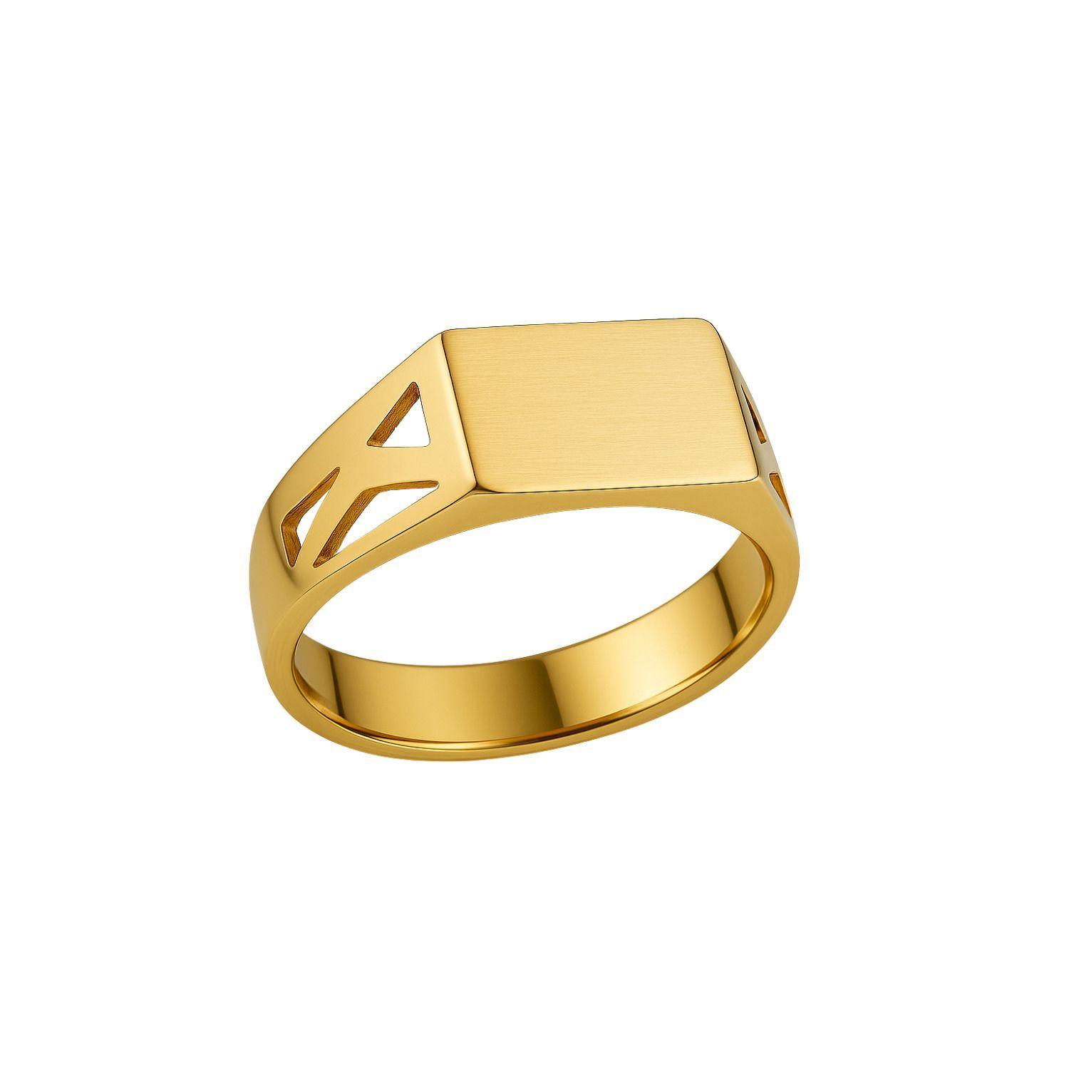 Anillo Oro 18kt Sello Calado-1
