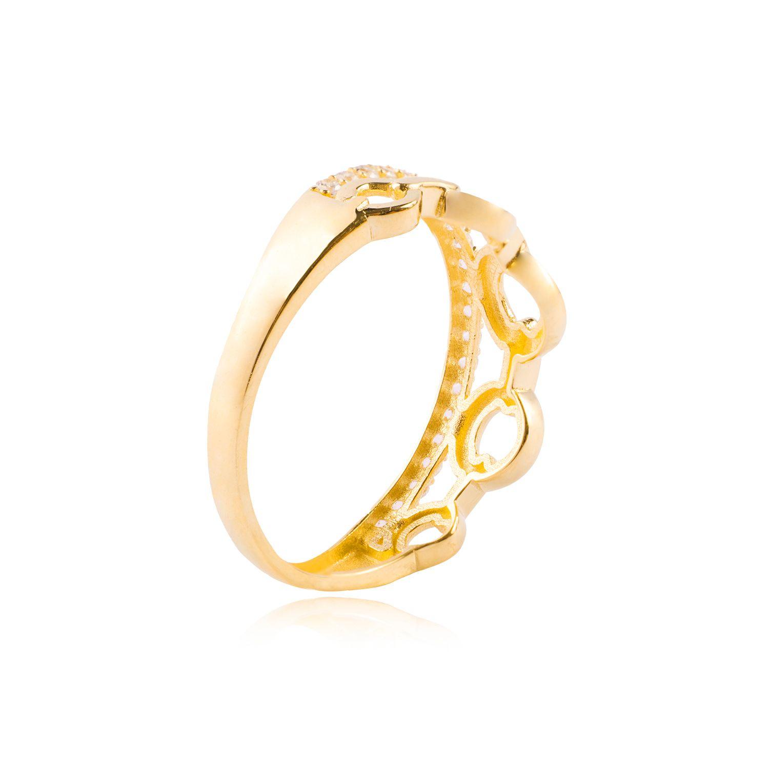 Anillo de Oro 18kt Circulo Circon 1269-2