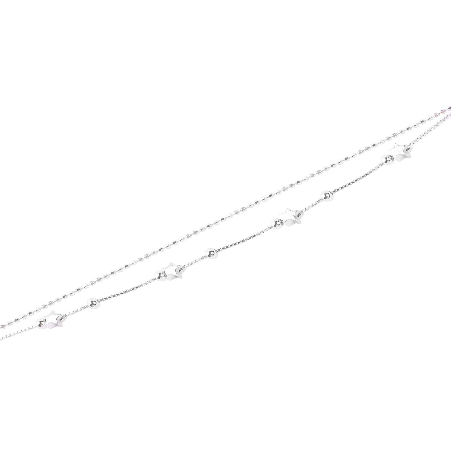 Pulsera de Plata Esterlina 925 Estrella Punto Ajustable-1