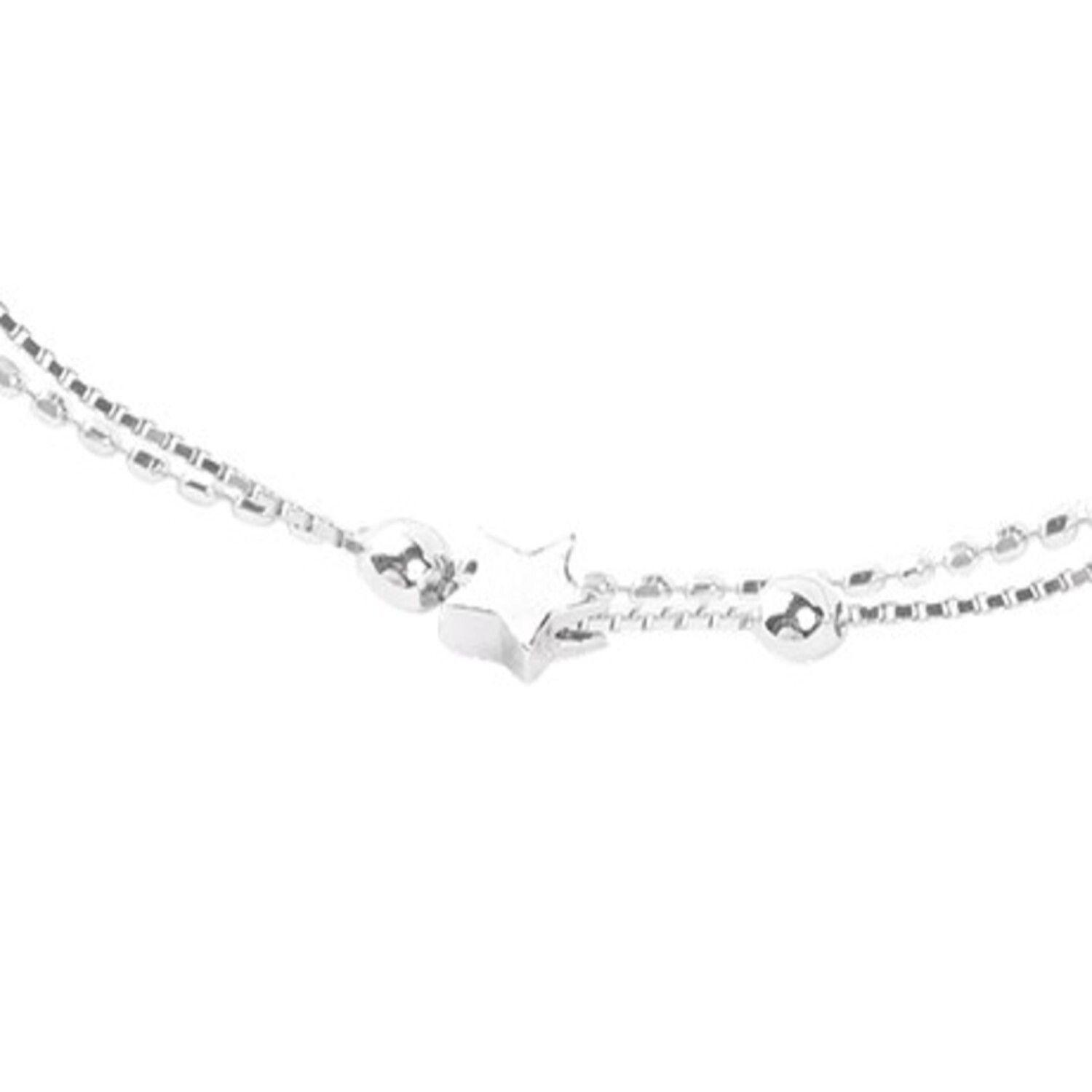 Pulsera de Plata Esterlina 925 Estrella Punto Ajustable-2