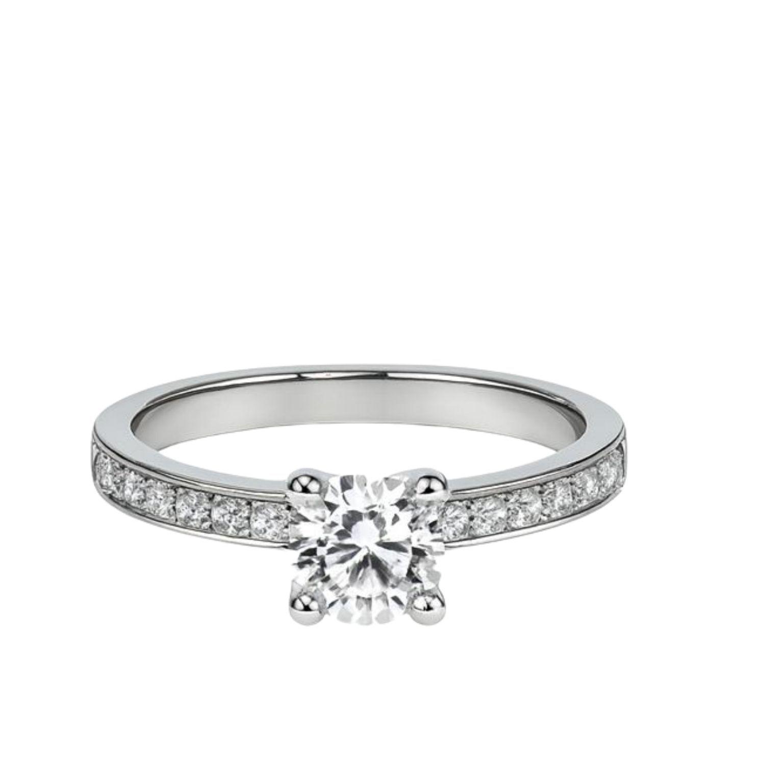 Anillo Oro Blanco 18kt Solitario Circonita Central 6MM-2