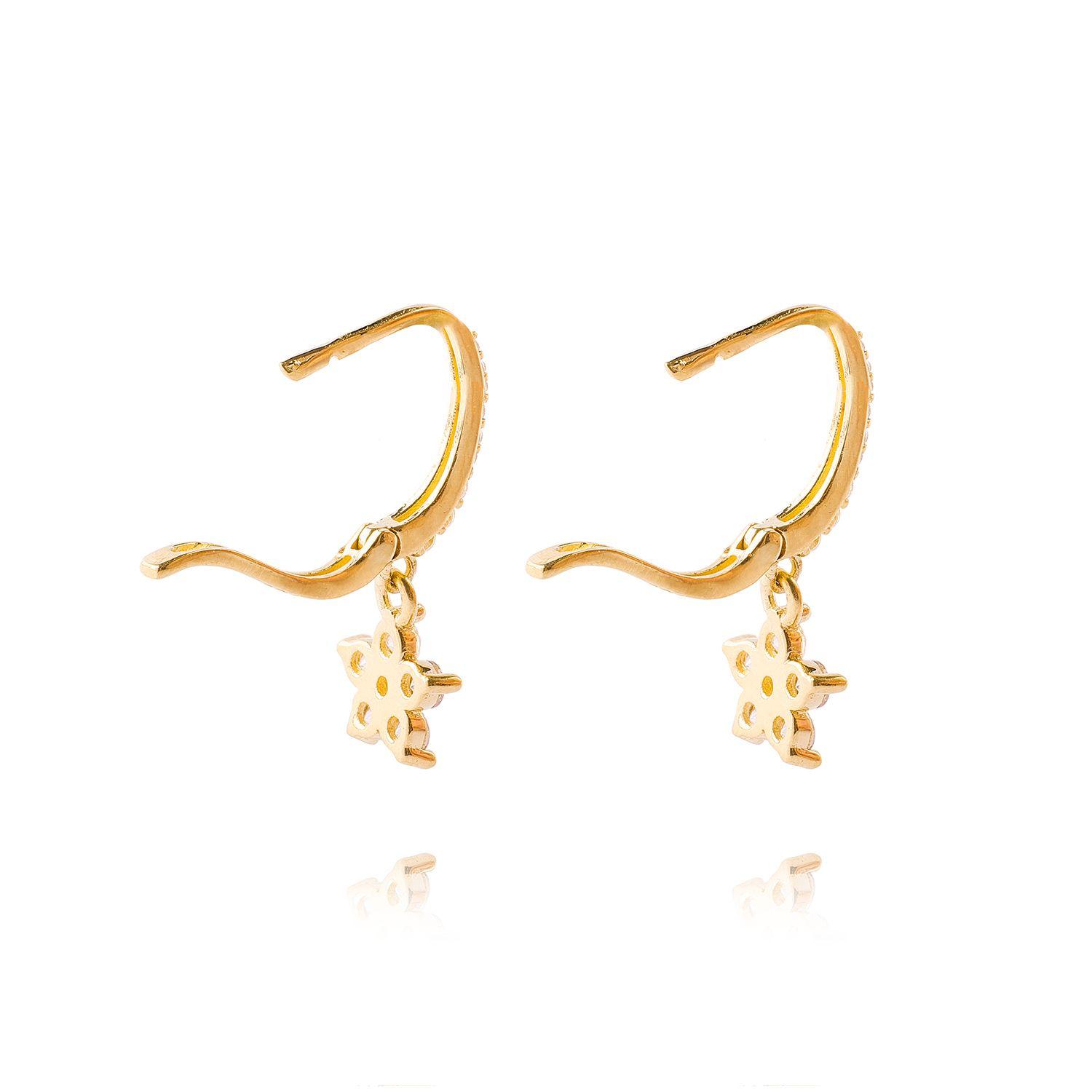 Aros de Oro 18kt Modelo Flor-2