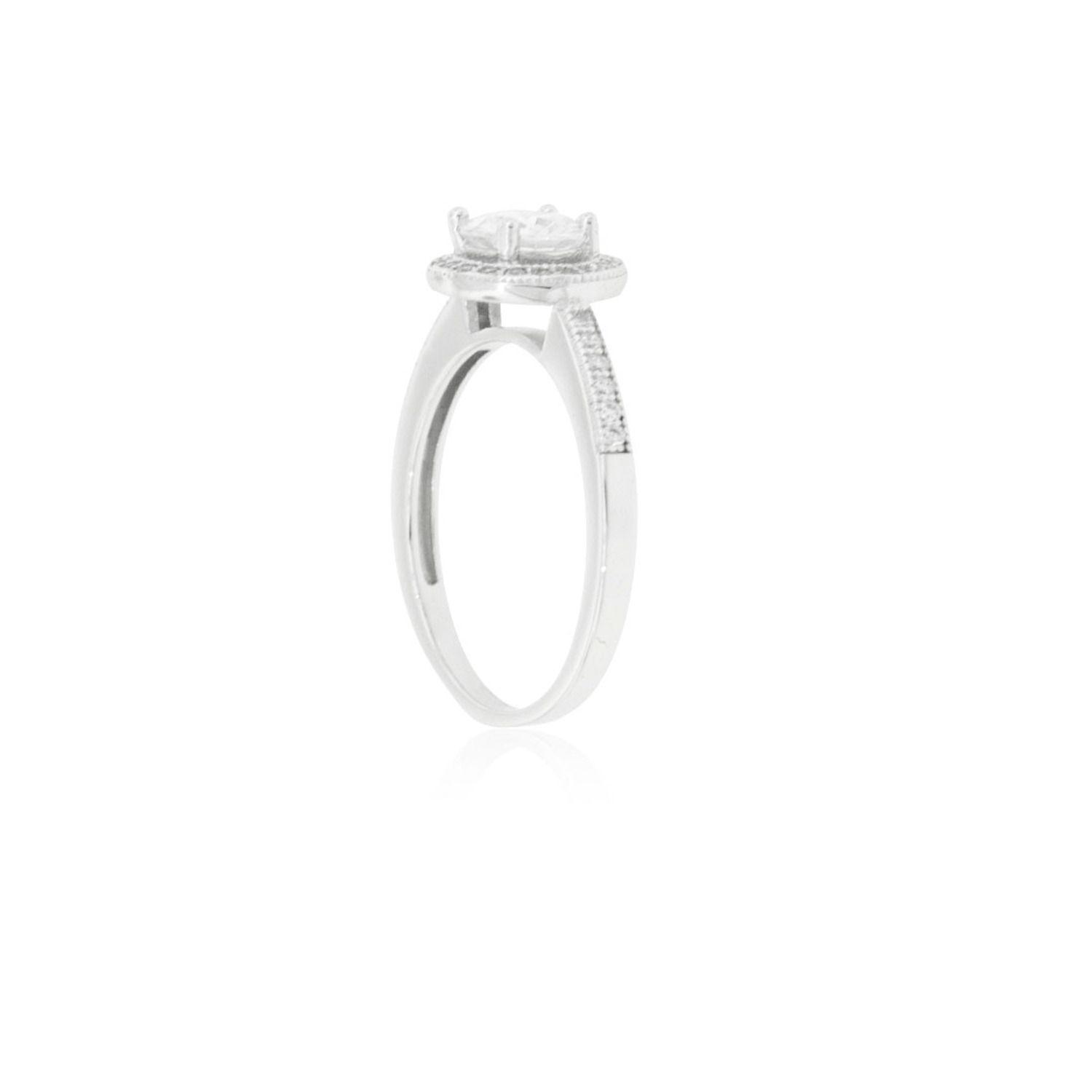 Anillo de Plata Esterlina 925 Solitario Redondo-1