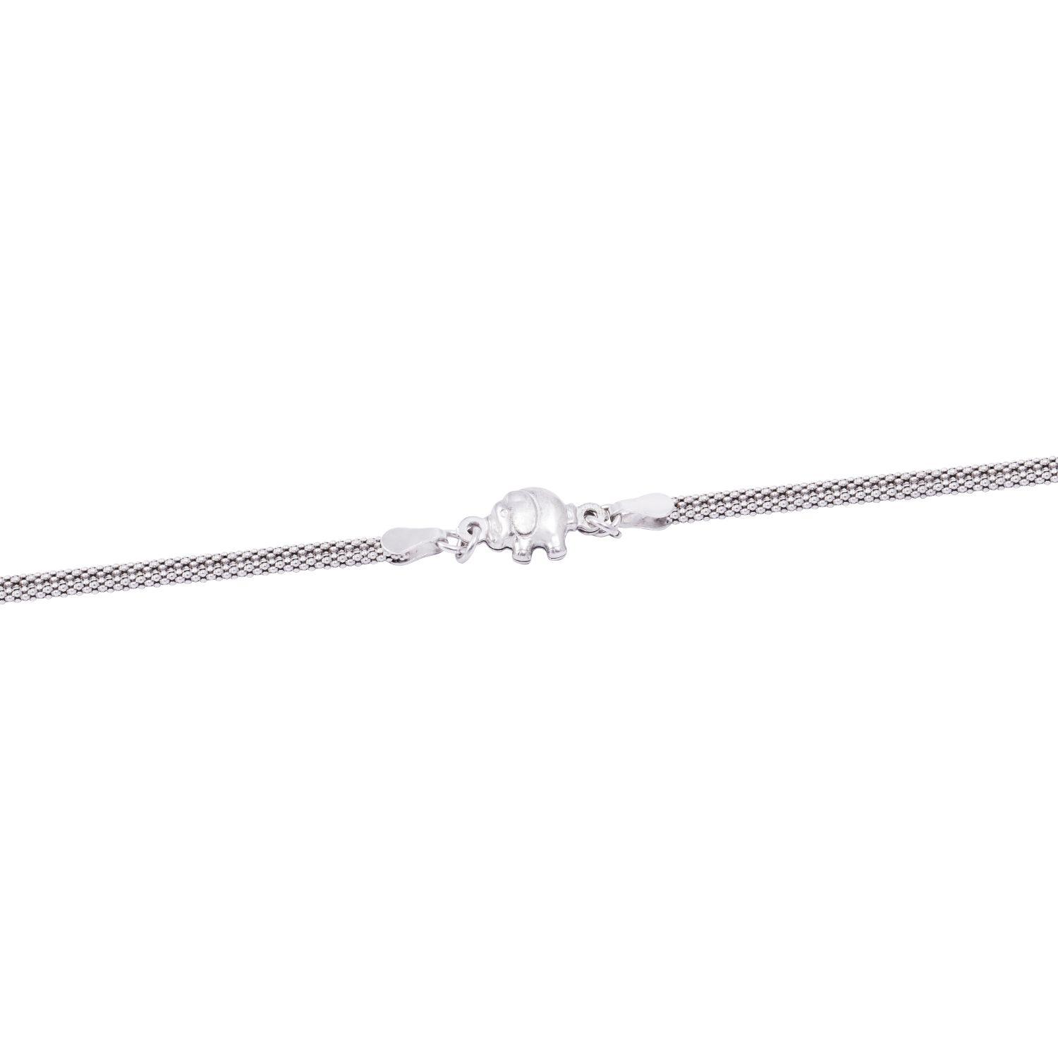 Pulsera de Plata Esterlina 925 Elefante Protector-0
