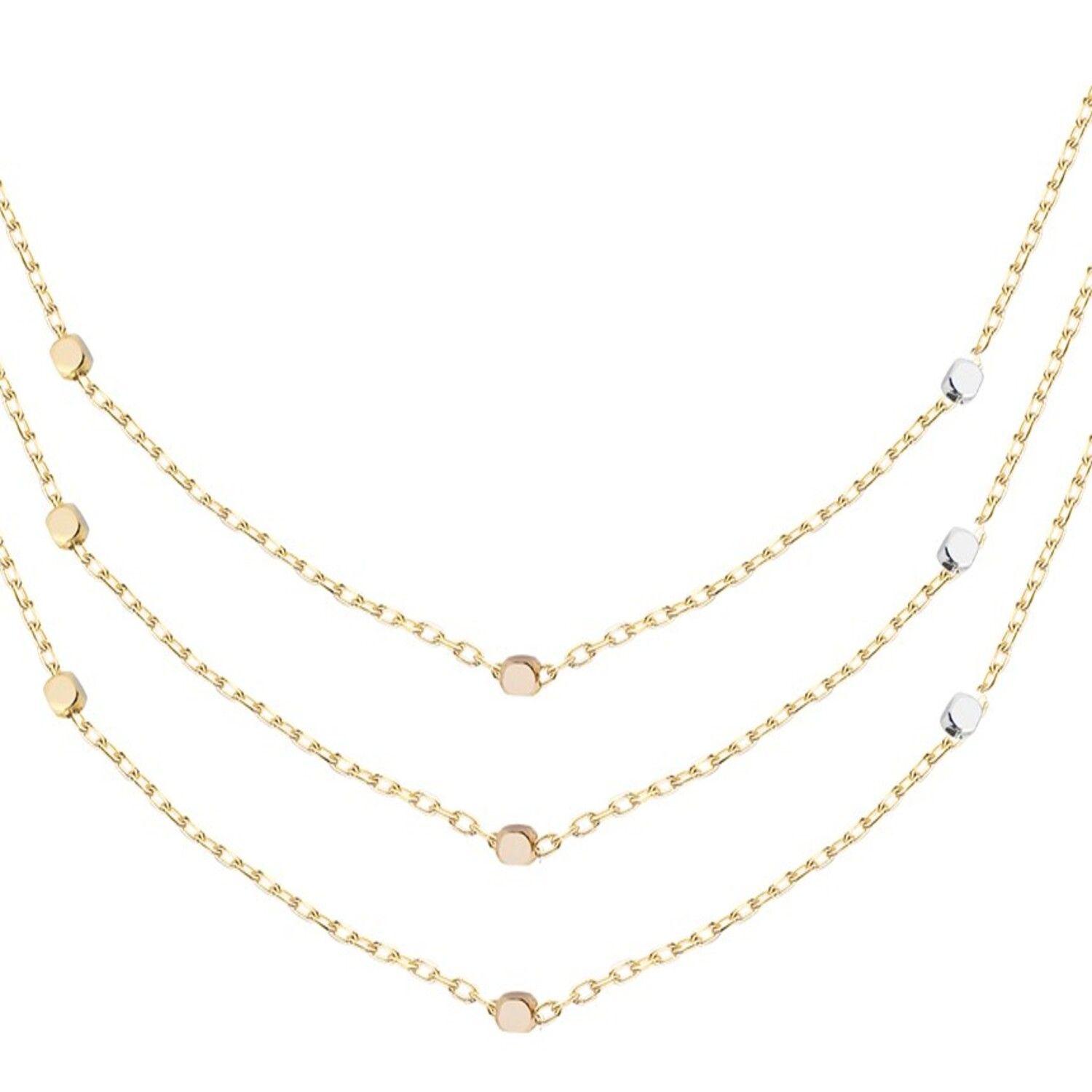 Collar de Oro 18kt Triple Cadena-2