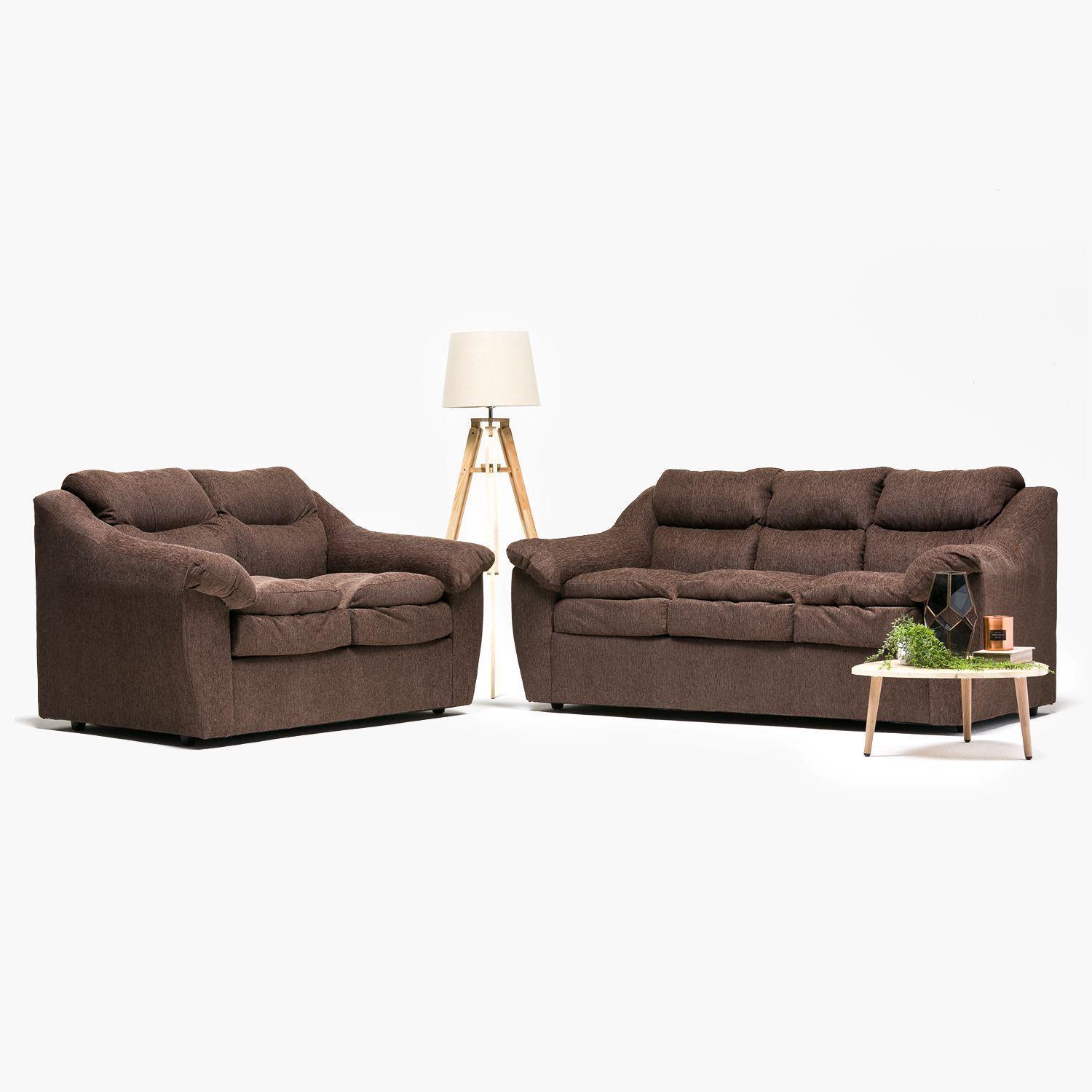 Juego De Living Bali 3-2 Chenille Chocolate-4