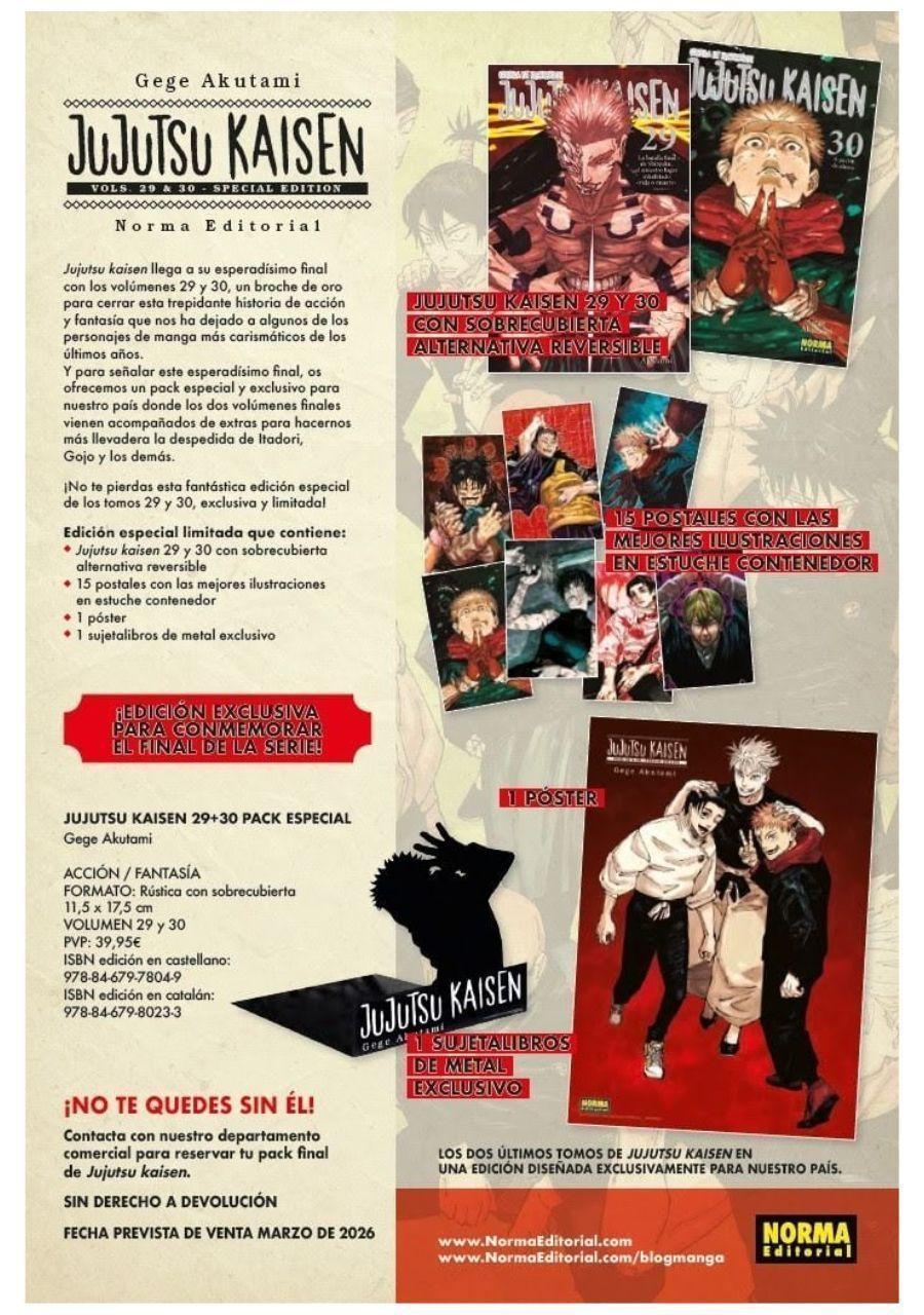 Pack Jujutsu Kaisen 29 y 30 Edición Especial Limitada - Editorial Norma-0