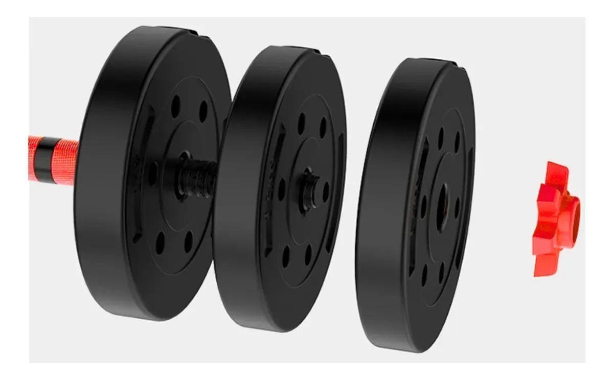 Set Pesas Mancuernas 50kg Ajustables Con Barra Extensora Kit-2