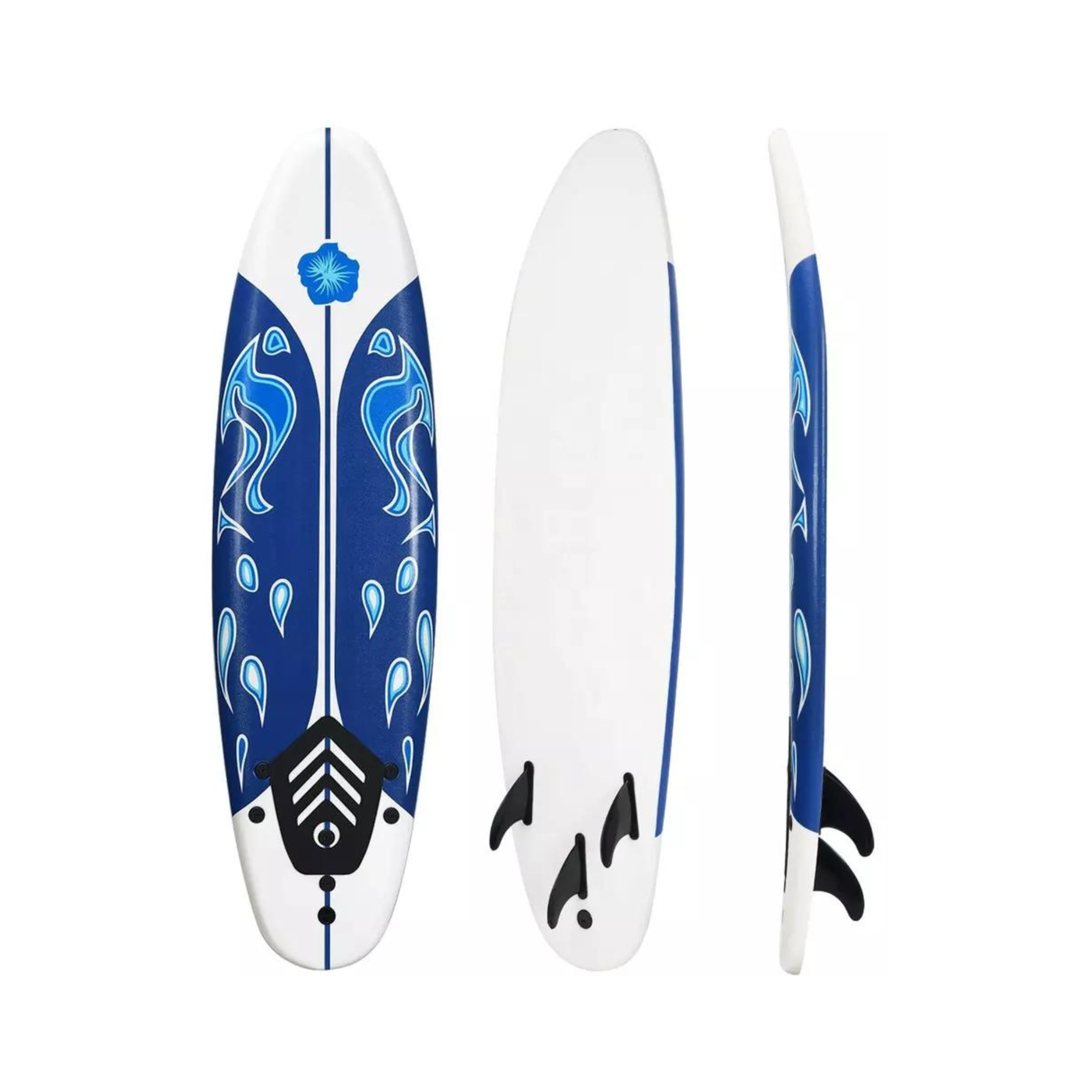 Softboard / Tabla De Surf / Playa + Leash Y 3 Quillas-2
