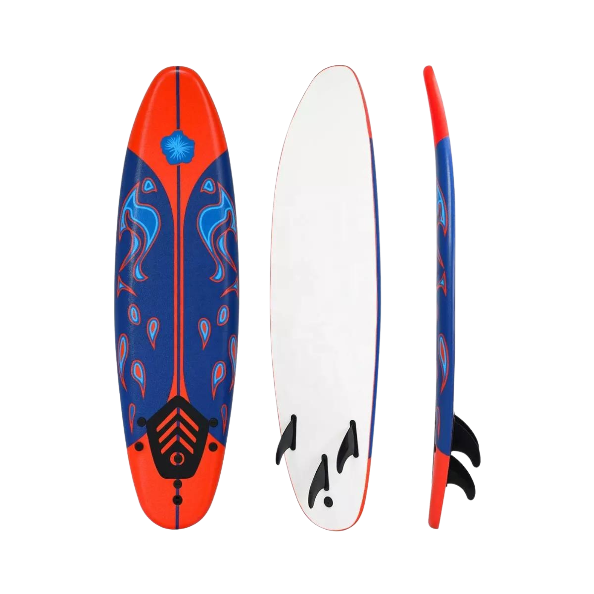 Softboard / Tabla De Surf / Playa + Leash Y 3 Quillas-3