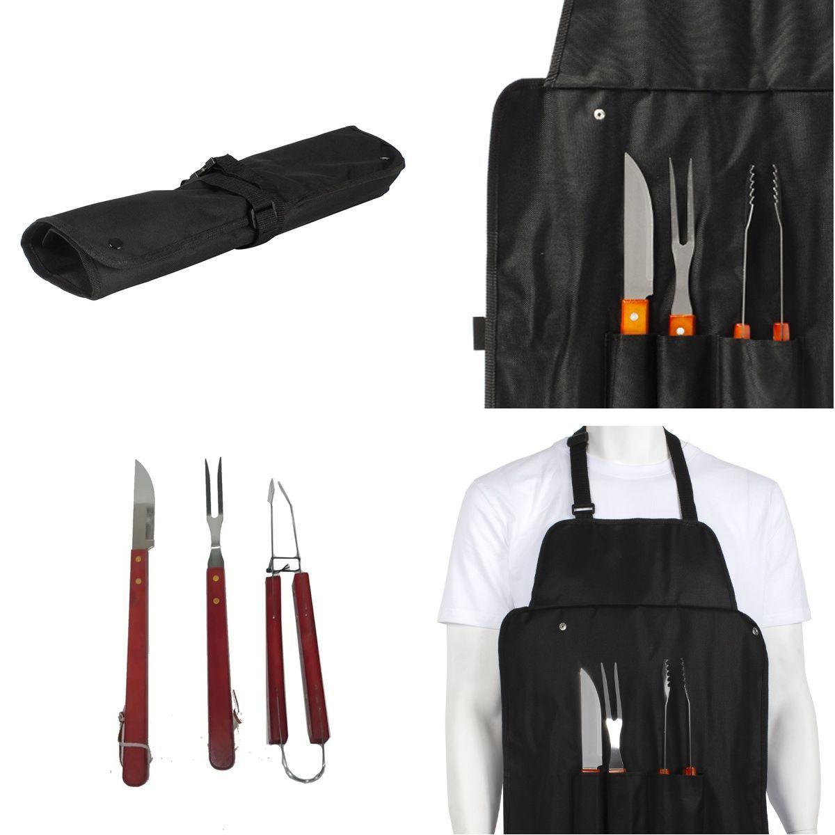 Delantal Bolso de Asado Plegable 4 piezas-3