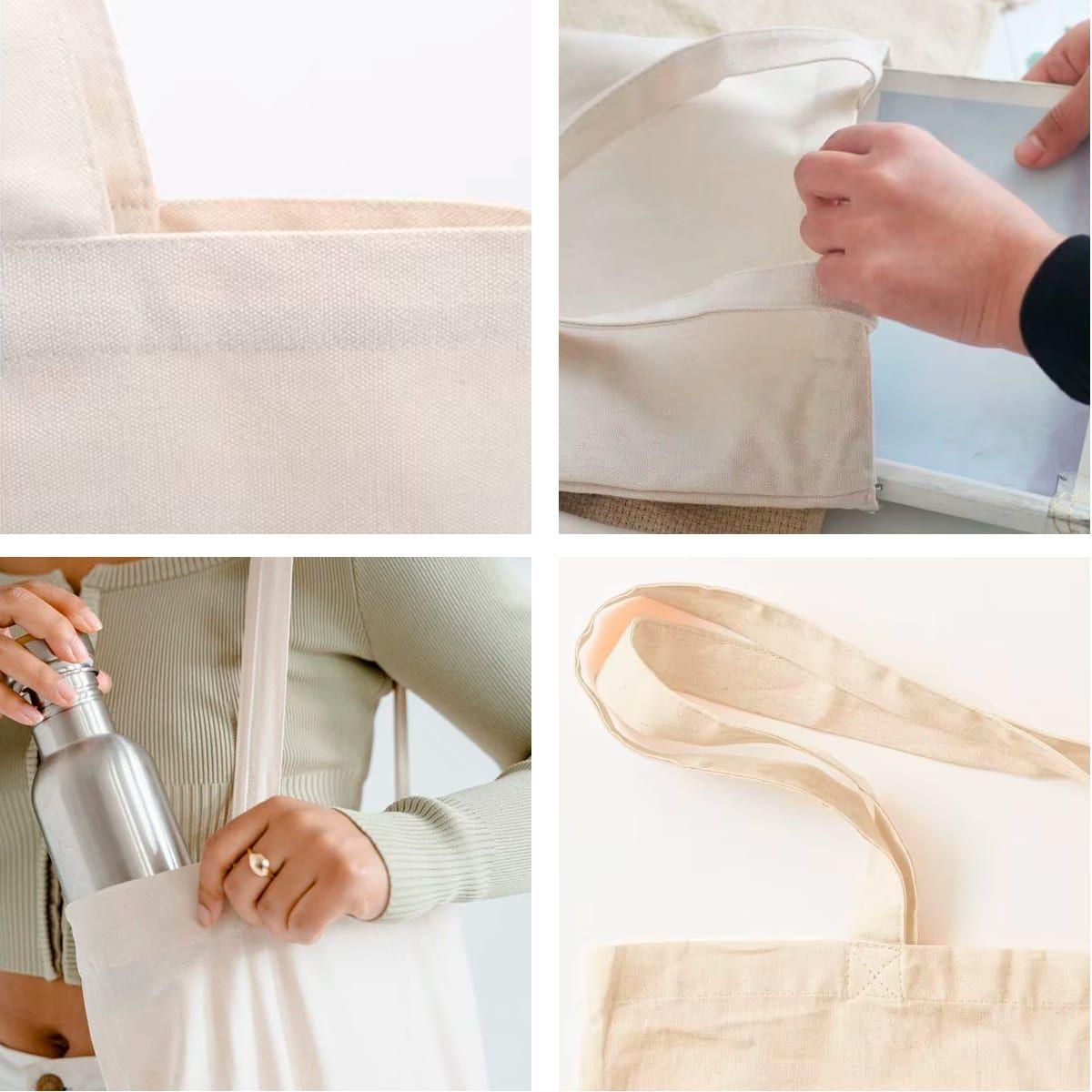 Pack 5 Bolsa De Crea Algodón 35x40 Cm Para Estampar Bordar-3